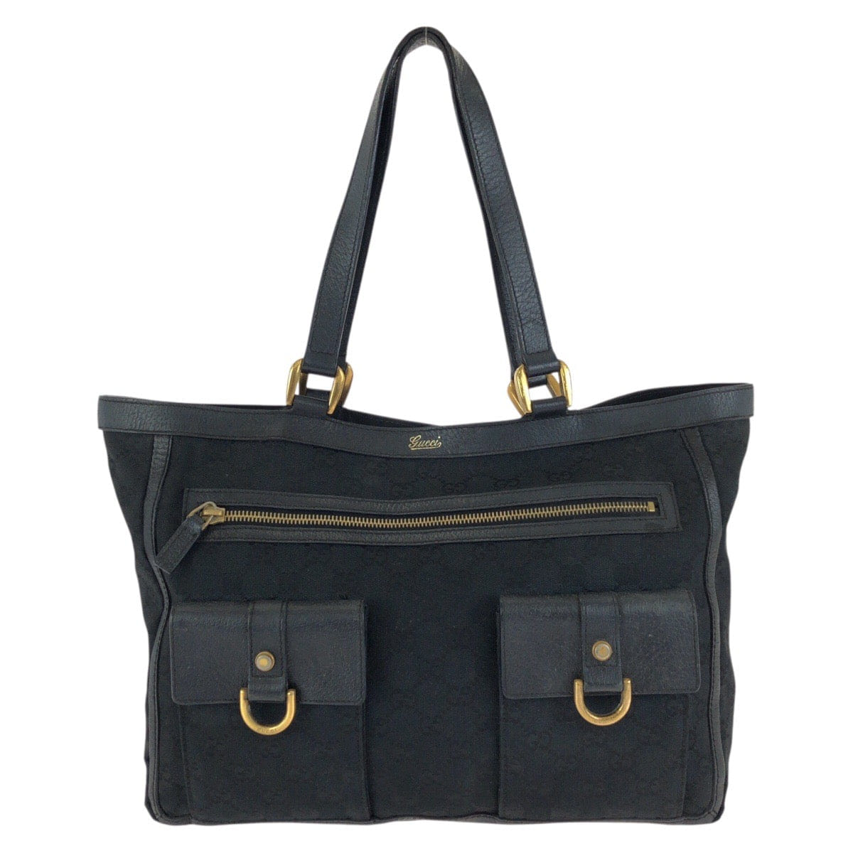 Gucci Abby GG Canvas Leather Tote Bag