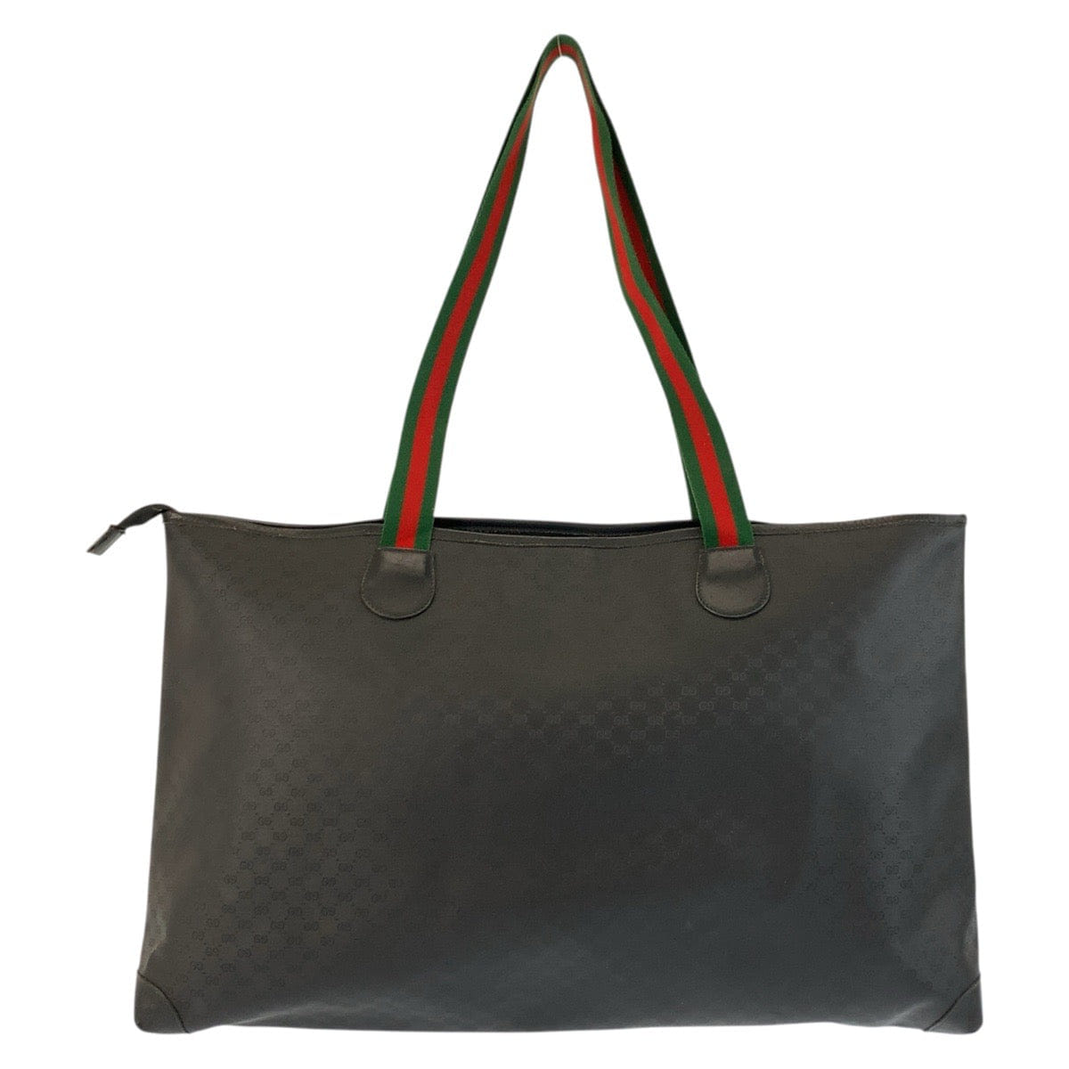 Gucci Vintage Micro GG Black PVC Tote Bag