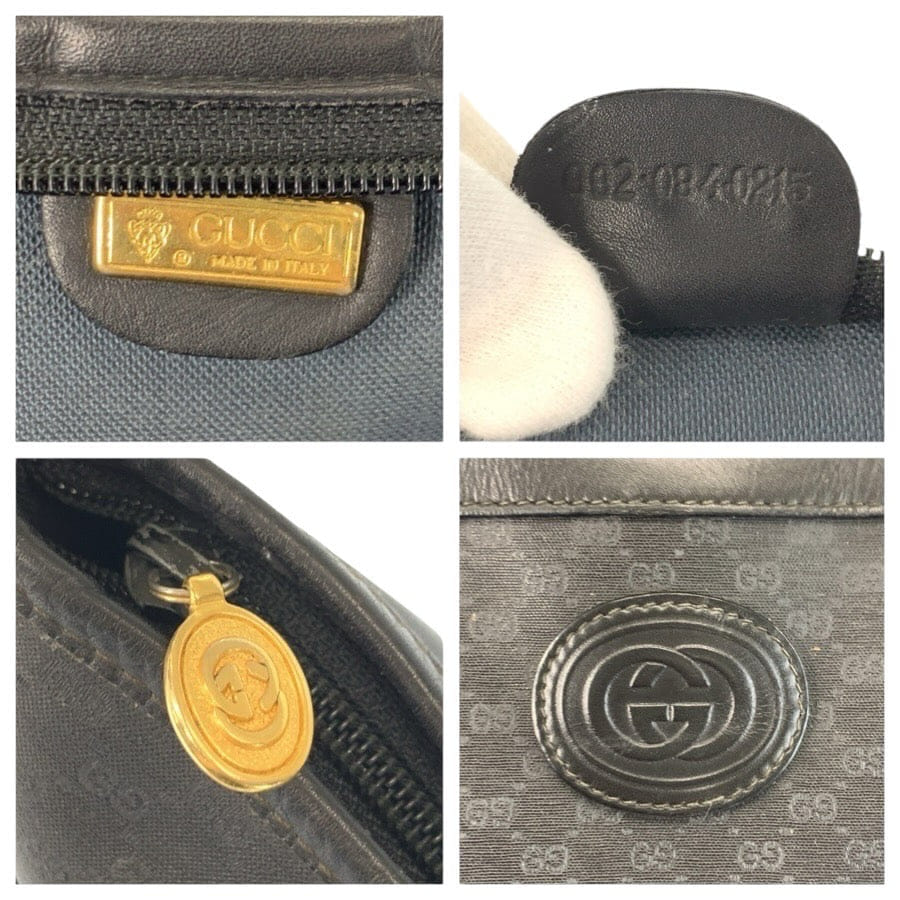 Gucci Vintage Micro GG Black PVC Tote Bag