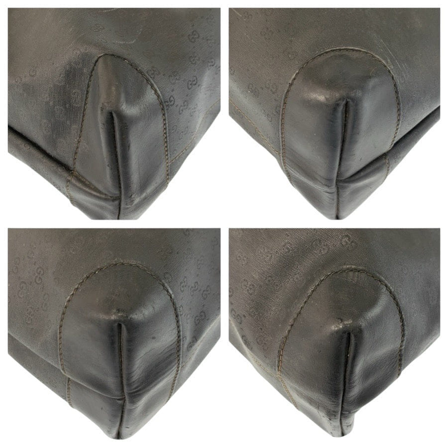 Gucci Vintage Micro GG Black PVC Tote Bag