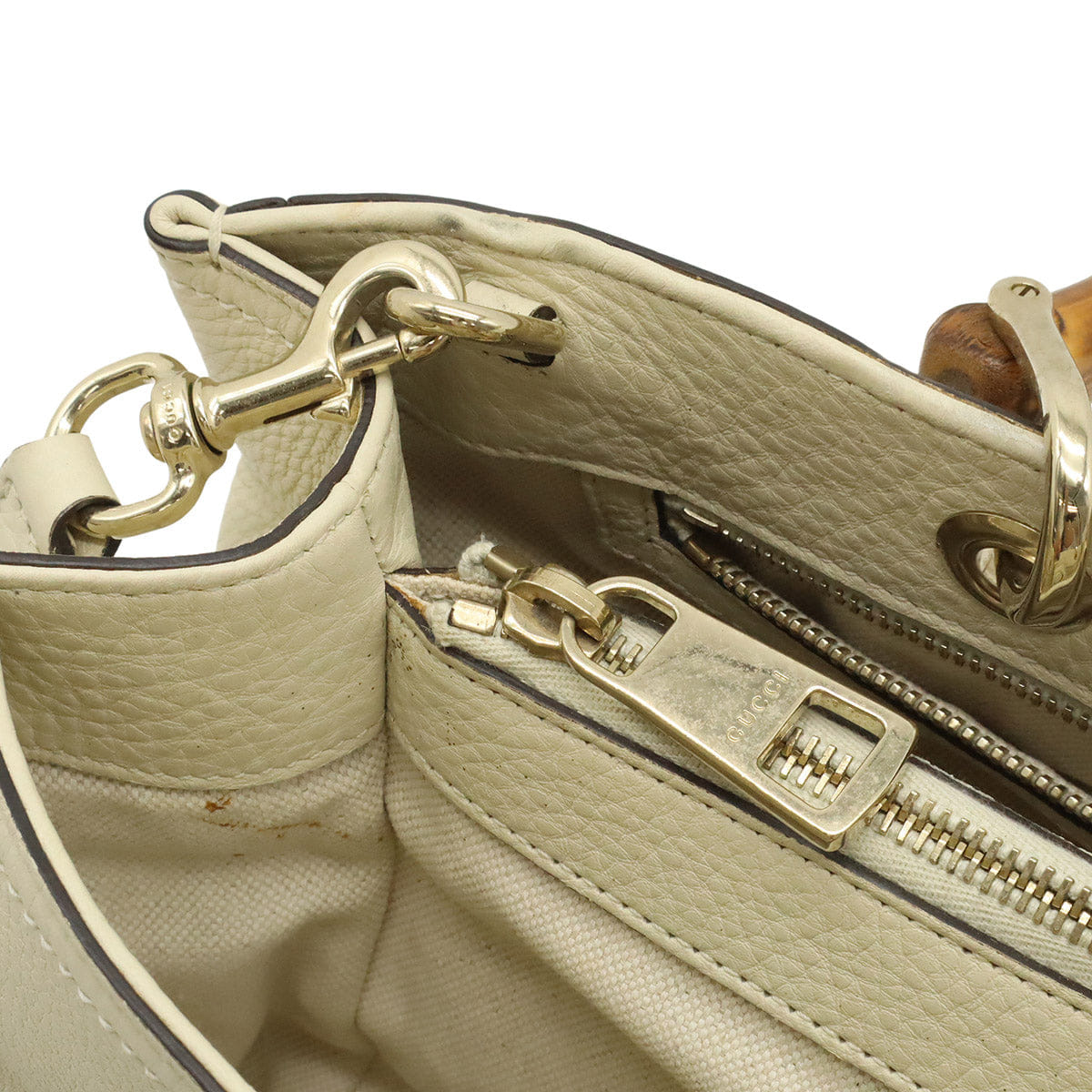 Gucci Bamboo Shopper Leather Tote Bag