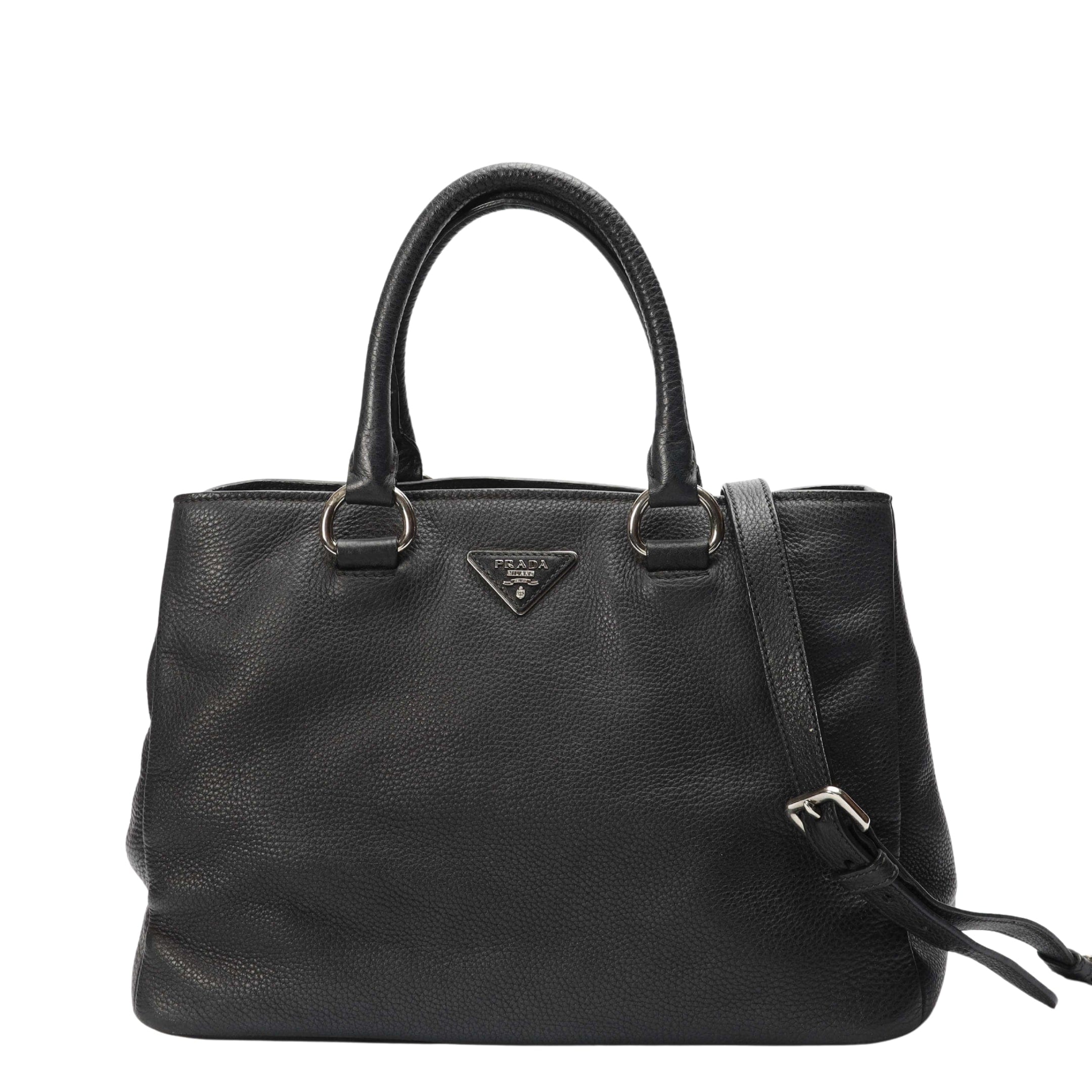 Prada Vitello Diano Black Tote