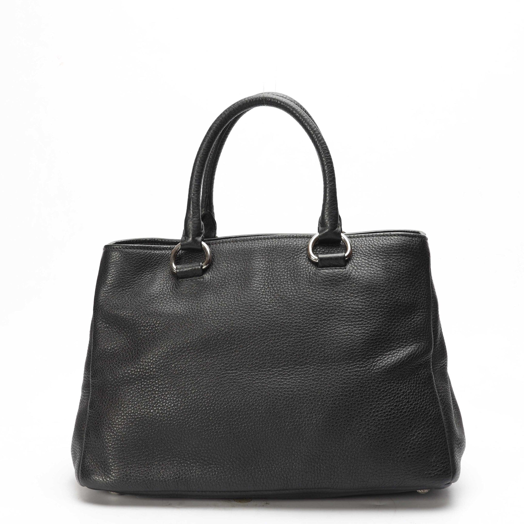 Prada Vitello Diano Black Tote