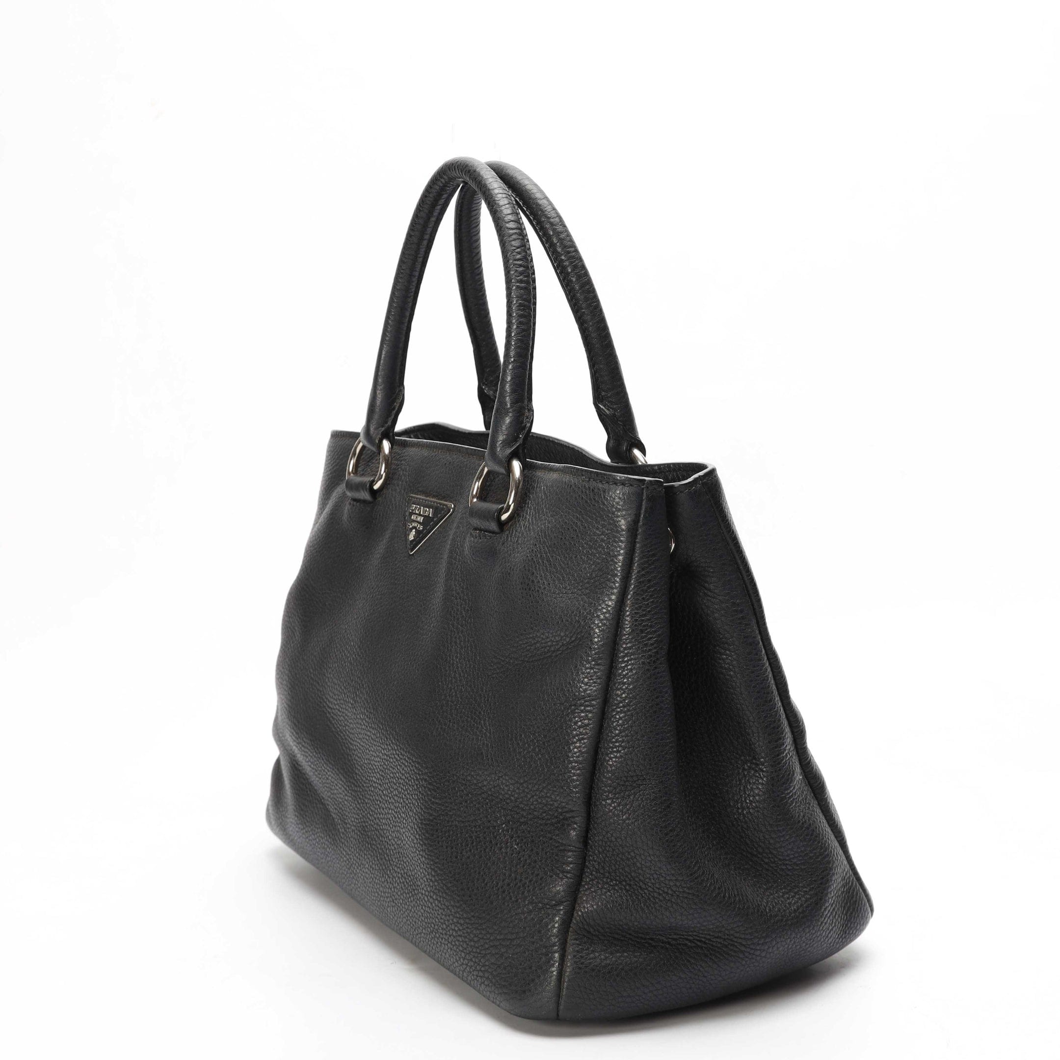 Prada Vitello Diano Black Tote