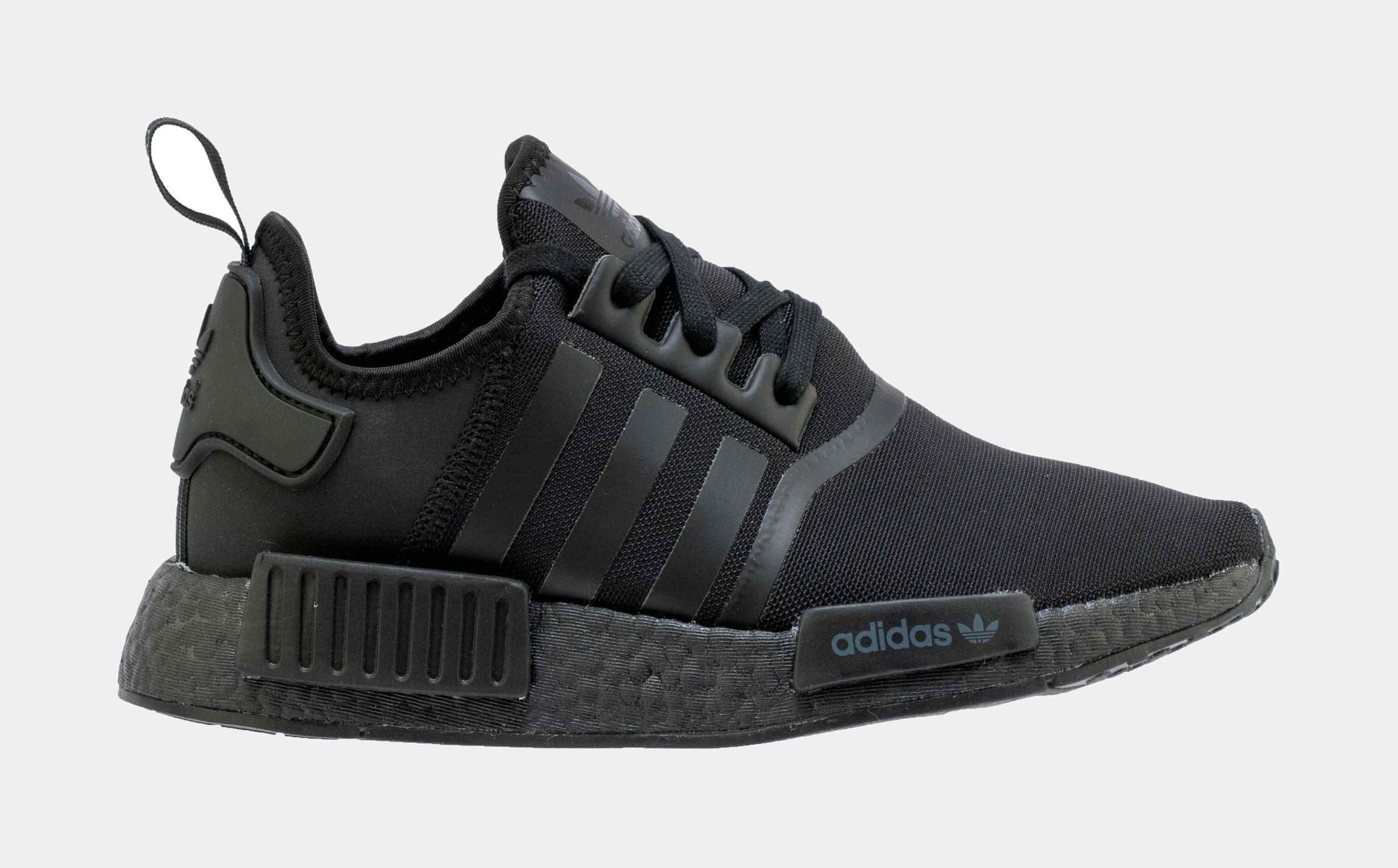 adidas NMD R1 Triple Threat Grade School Running Shoe (Black)