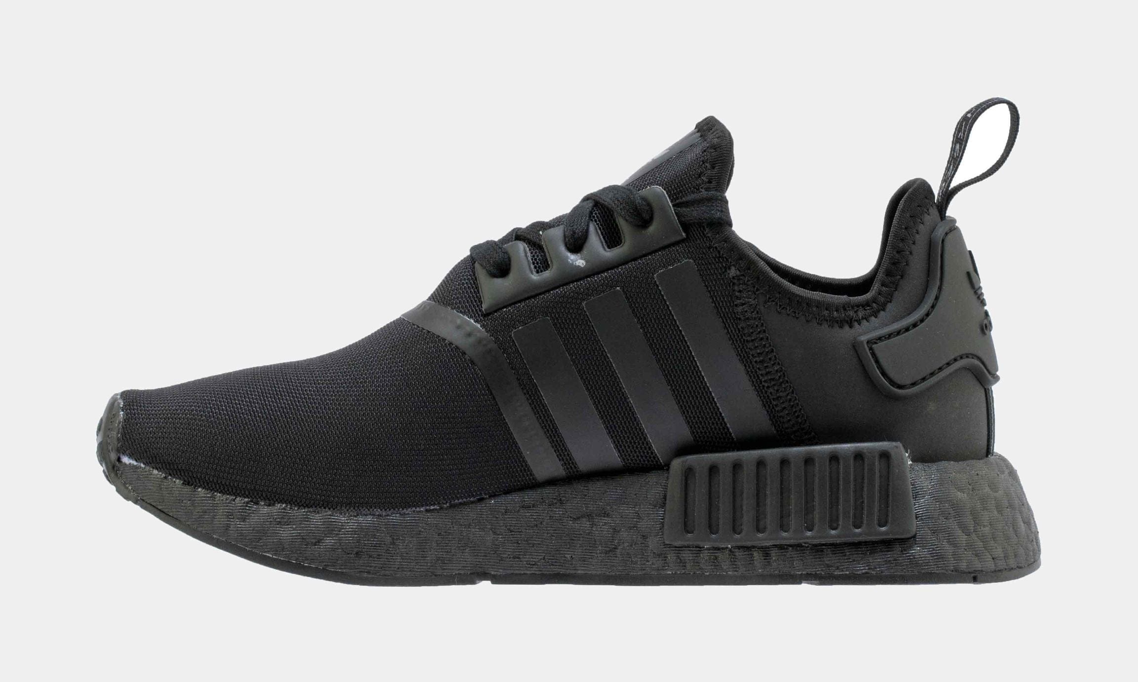 adidas NMD R1 Triple Threat Grade School Running Shoe (Black)