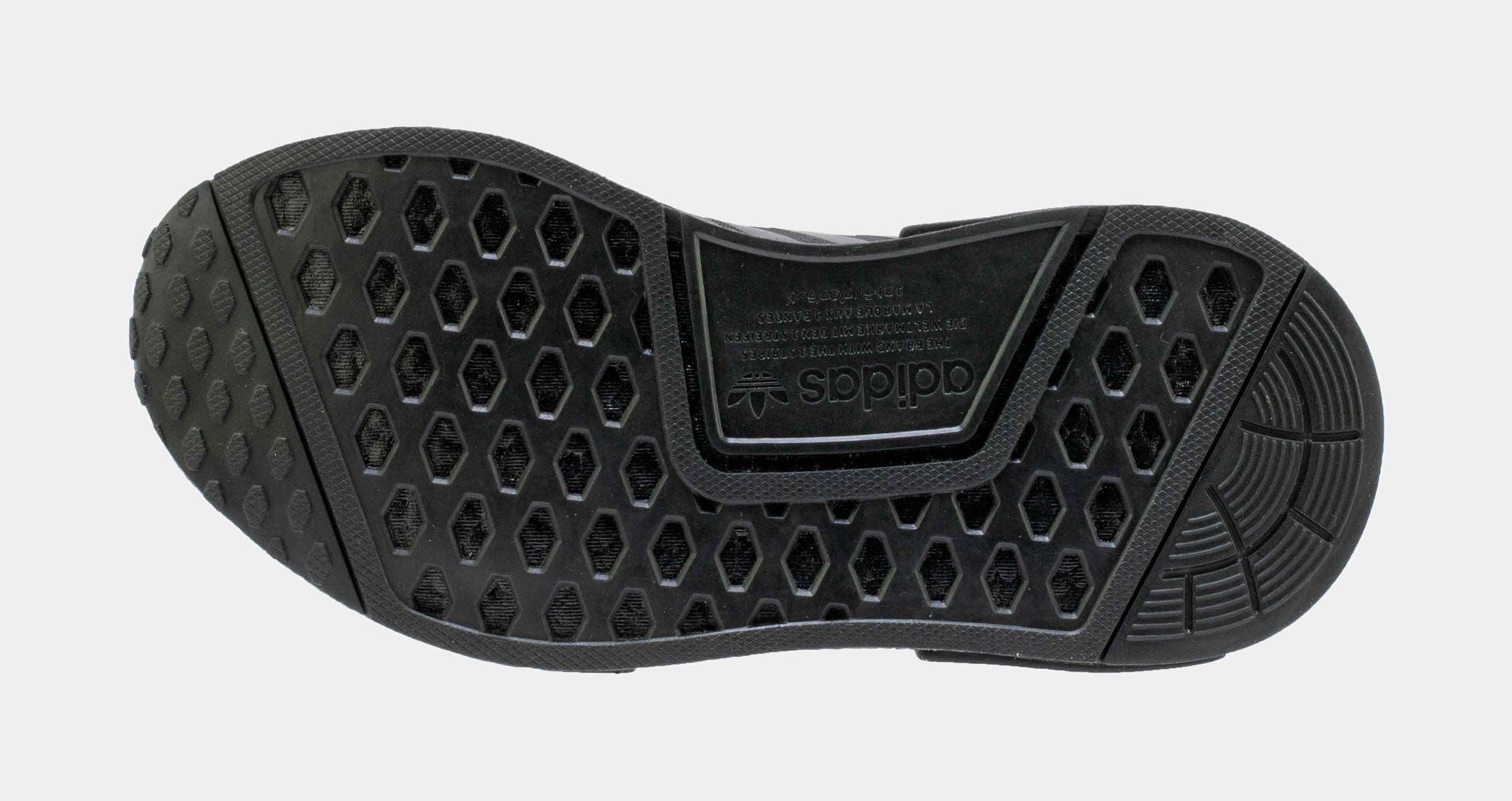 adidas NMD R1 Triple Threat Grade School Running Shoe (Black)