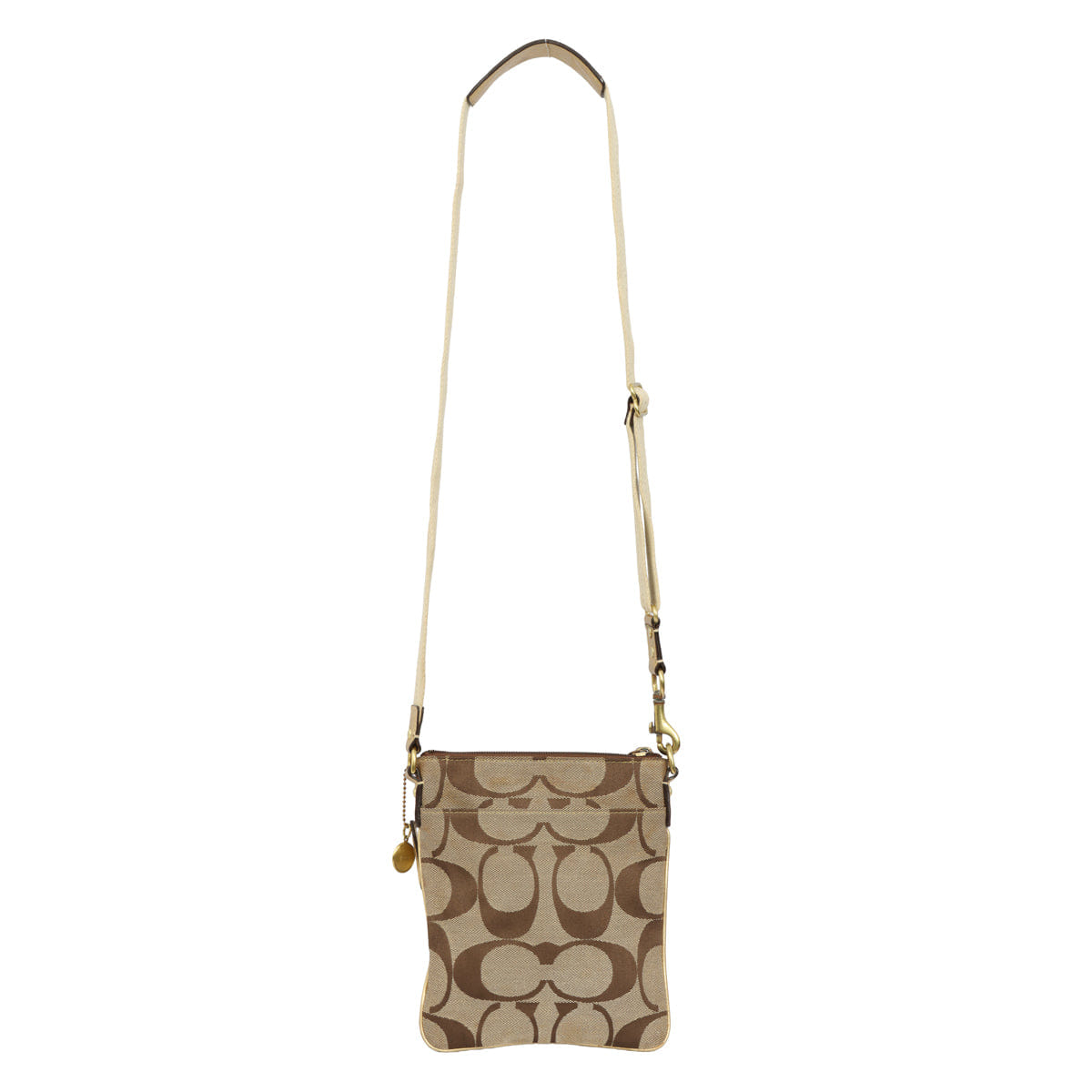 COACH MONOGRAM FLOWER APPLIQUE CROSSBODY HANDBAG