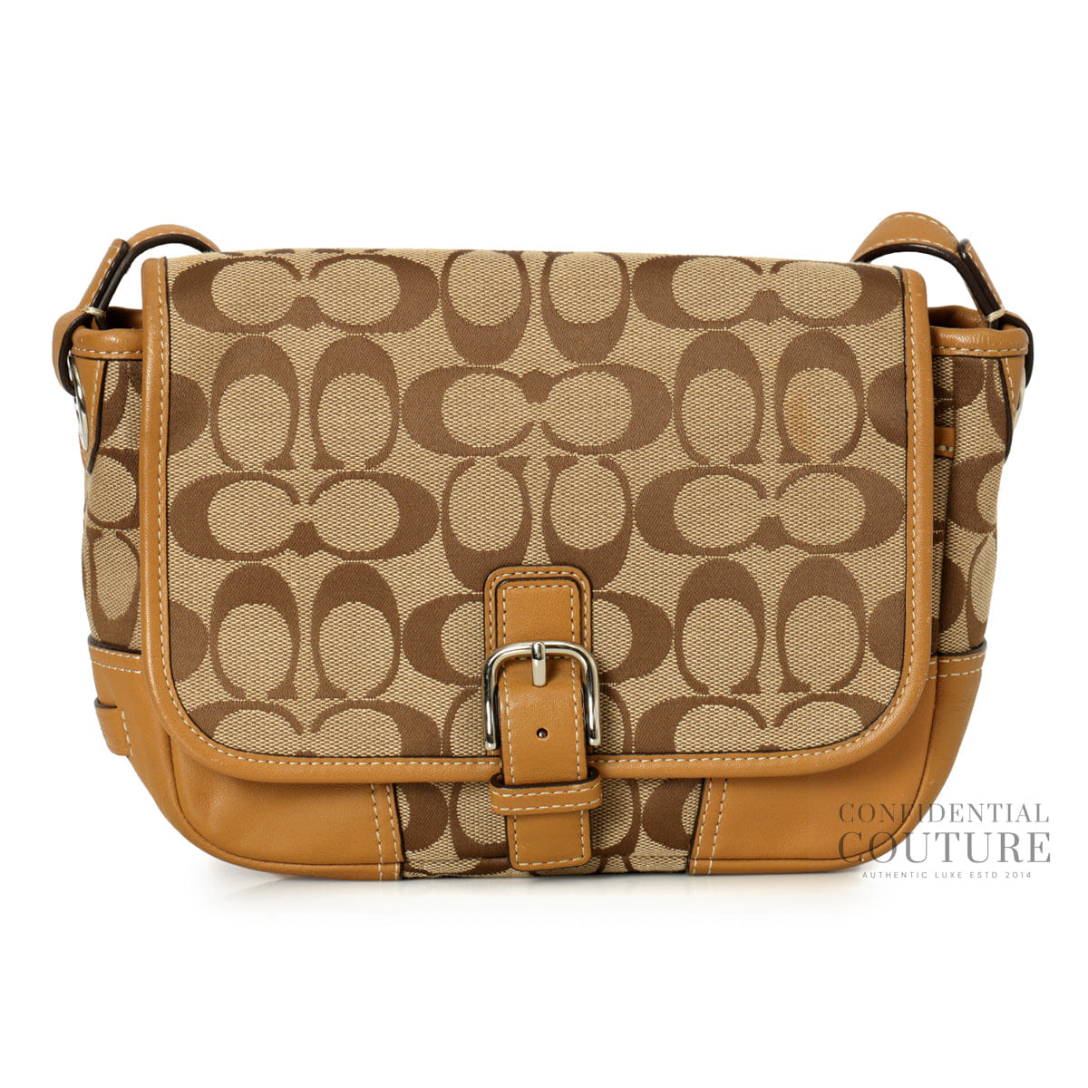 Coach Signature Soho Canvas Flap Crossbody Bag