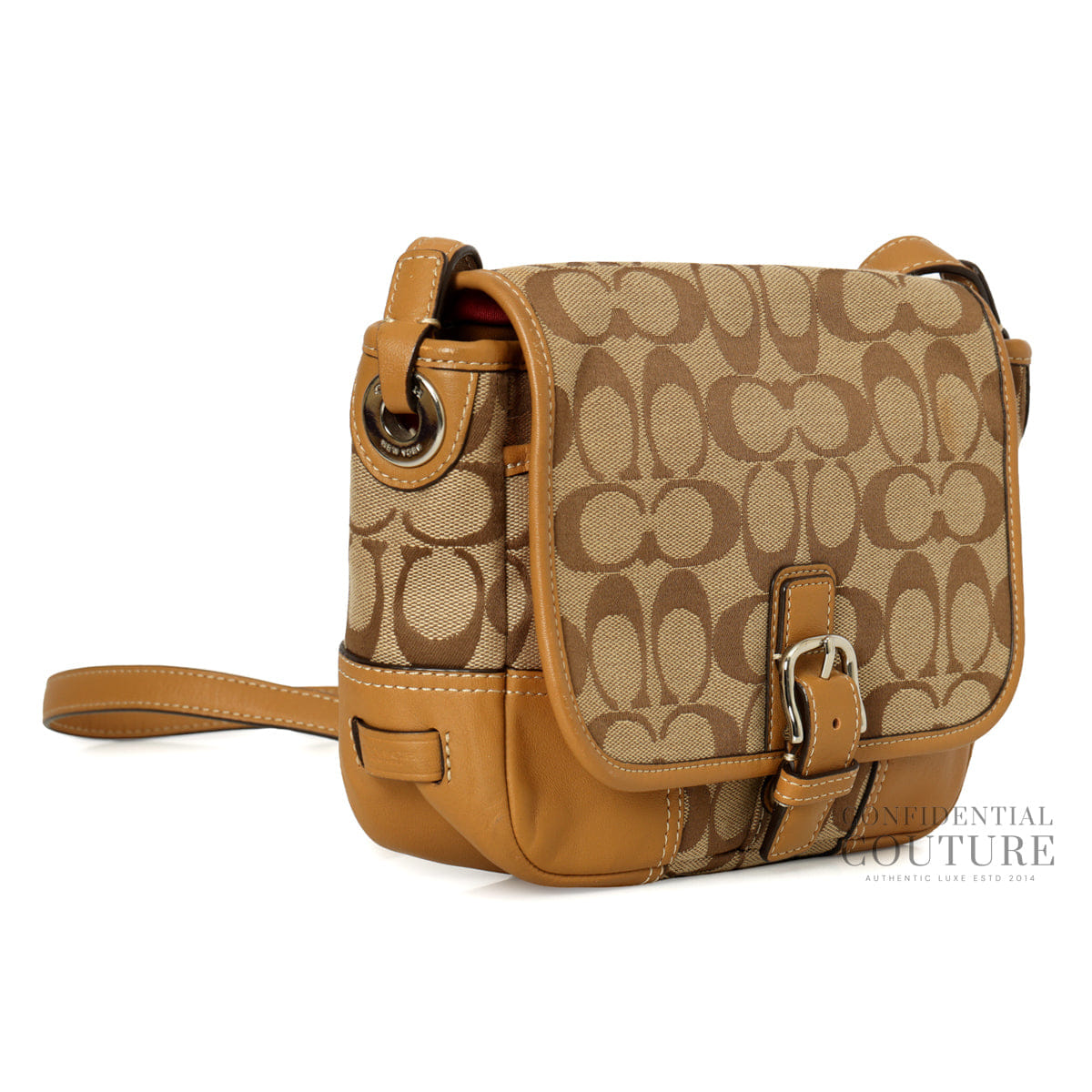 Coach Signature Soho Canvas Flap Crossbody Bag