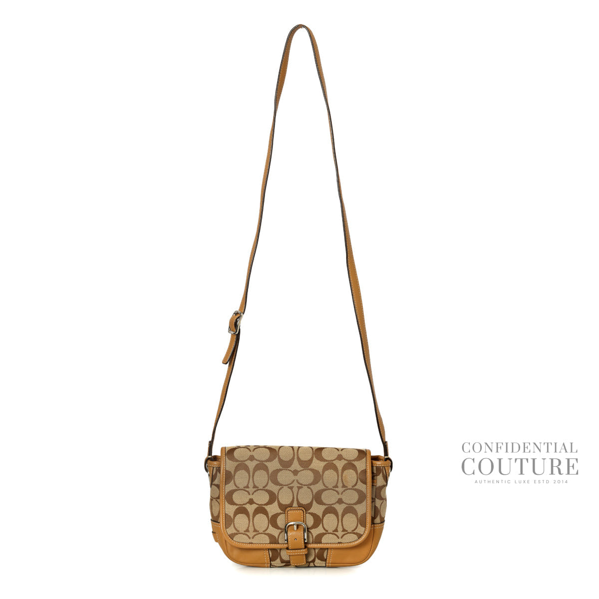 Coach Signature Soho Canvas Flap Crossbody Bag