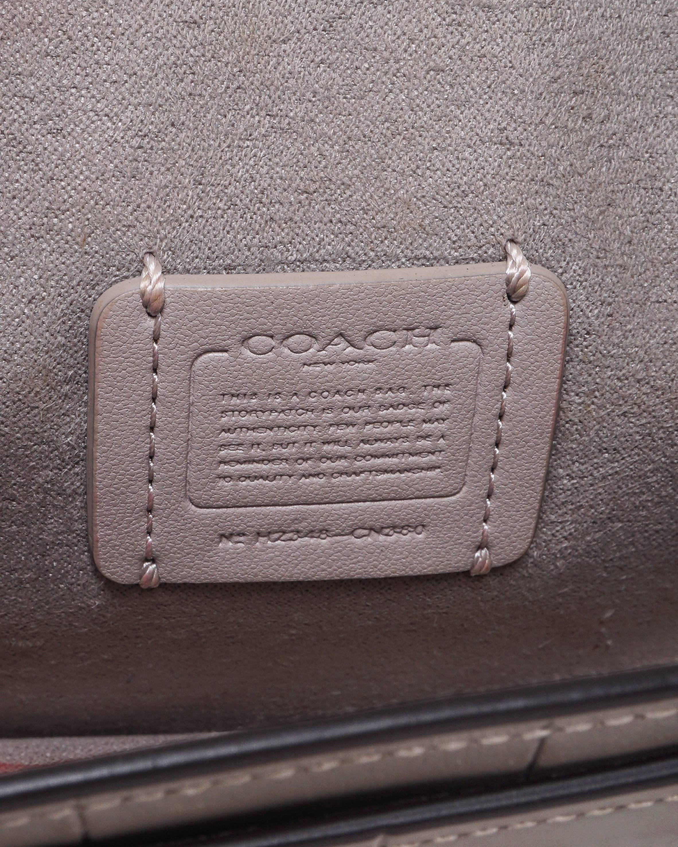 Coach Morgan Grey Croc - Embossed Leather Crossbody Bag