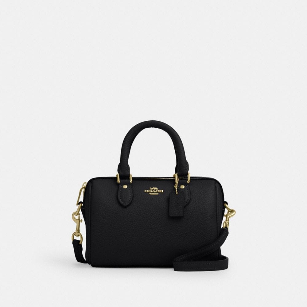 Coach Mini Rowan Crossbody Bag Gold Black