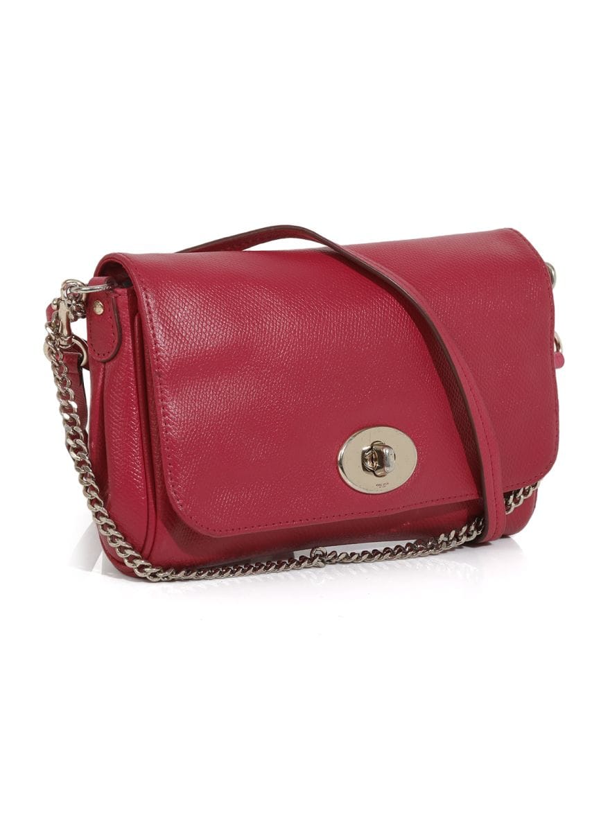 Coach Magenta flap crossbody bag