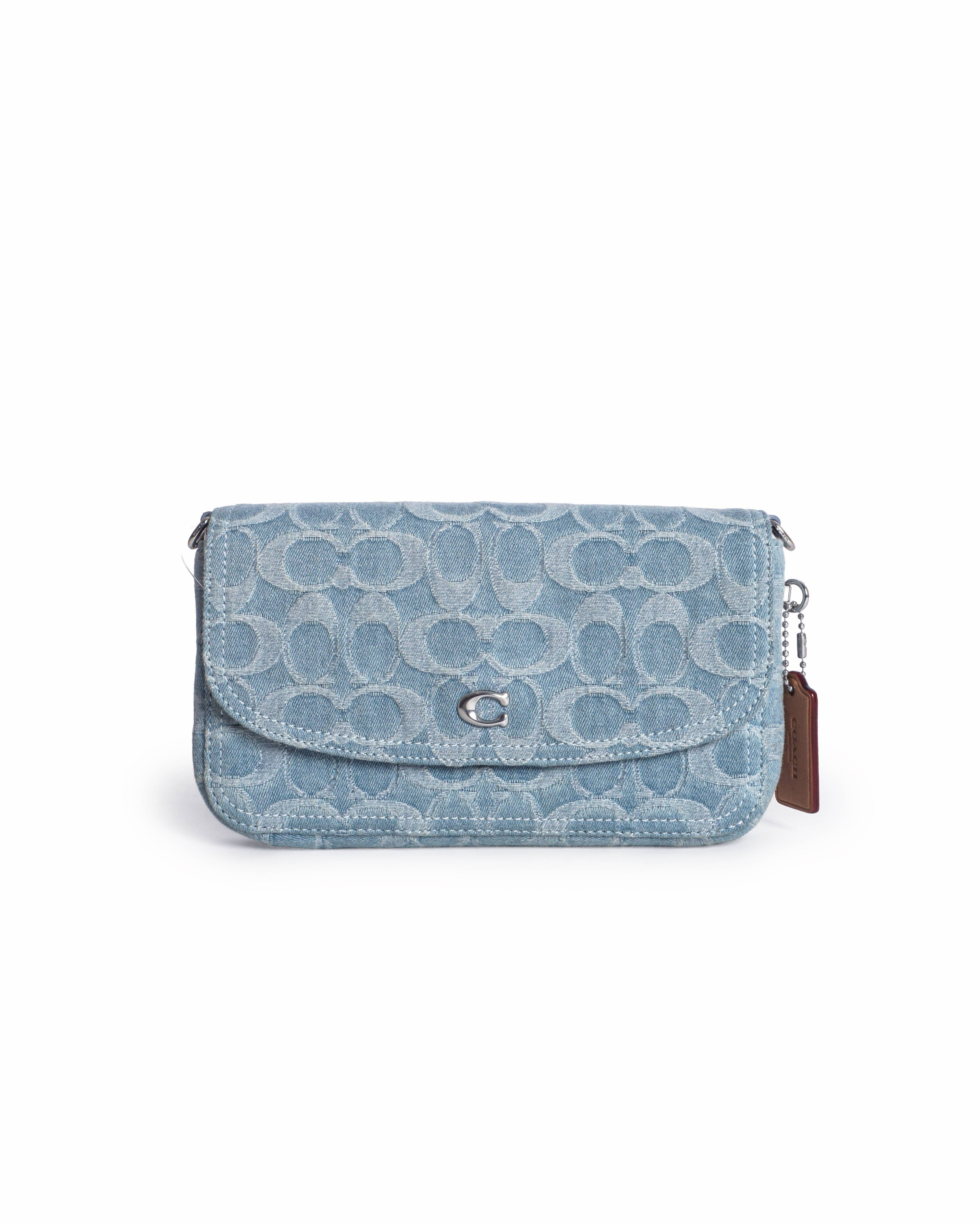 Coach Light Blue Signature Denim Hayden Crossbody Bag