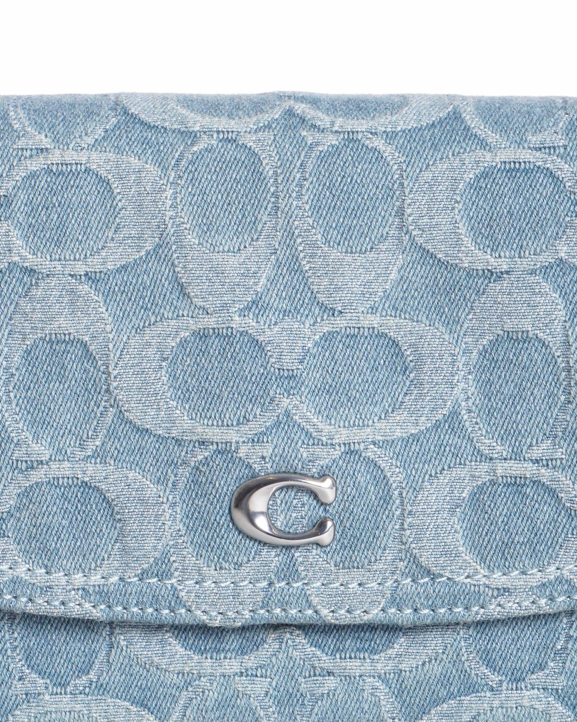 Coach Light Blue Signature Denim Hayden Crossbody Bag