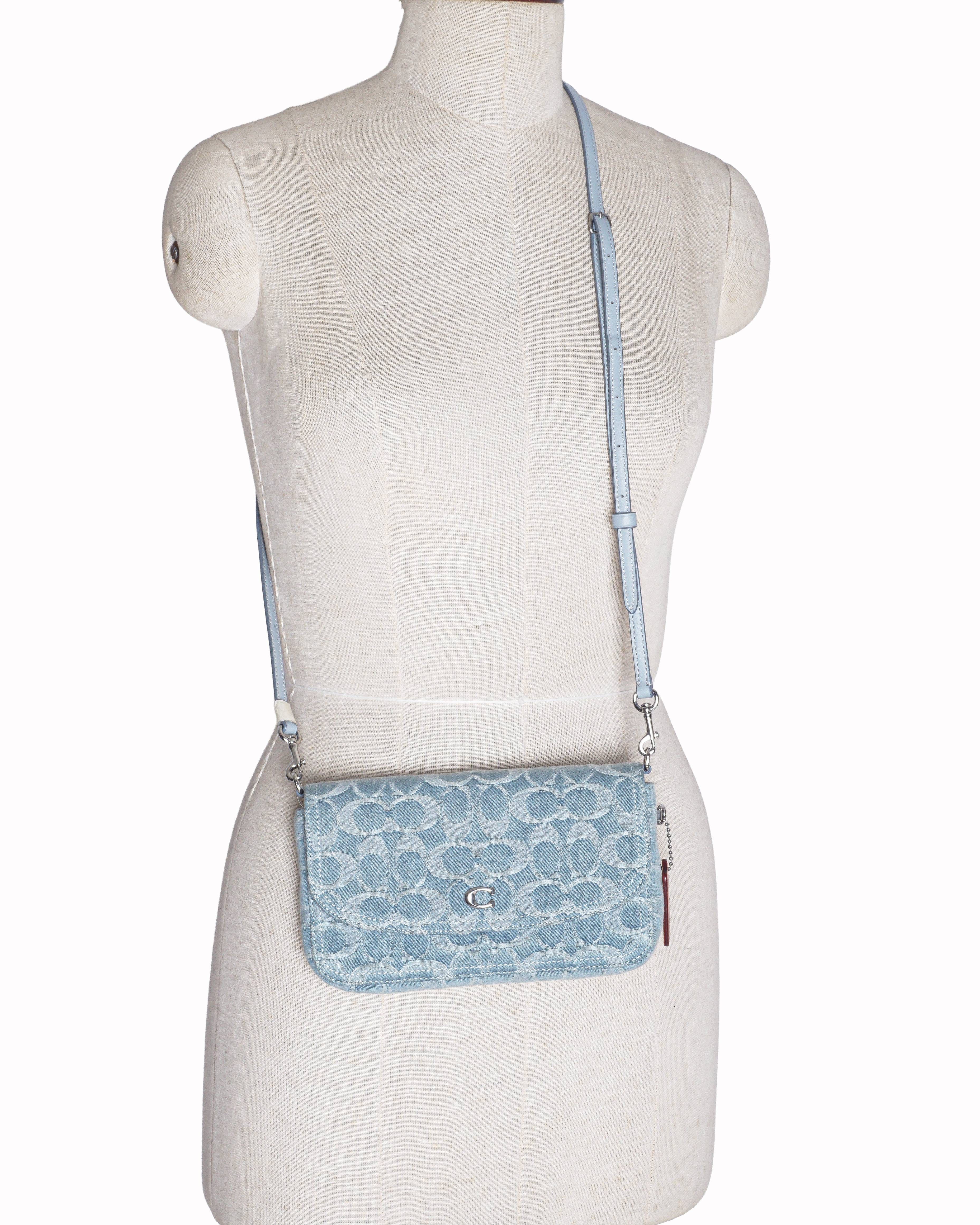 Coach Light Blue Signature Denim Hayden Crossbody Bag