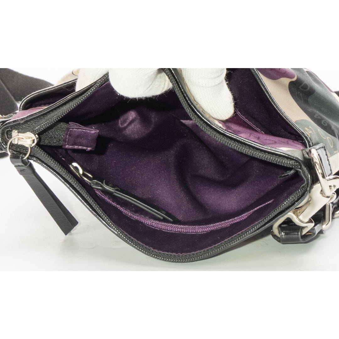 Coach Circle Purple Satin Crossbody