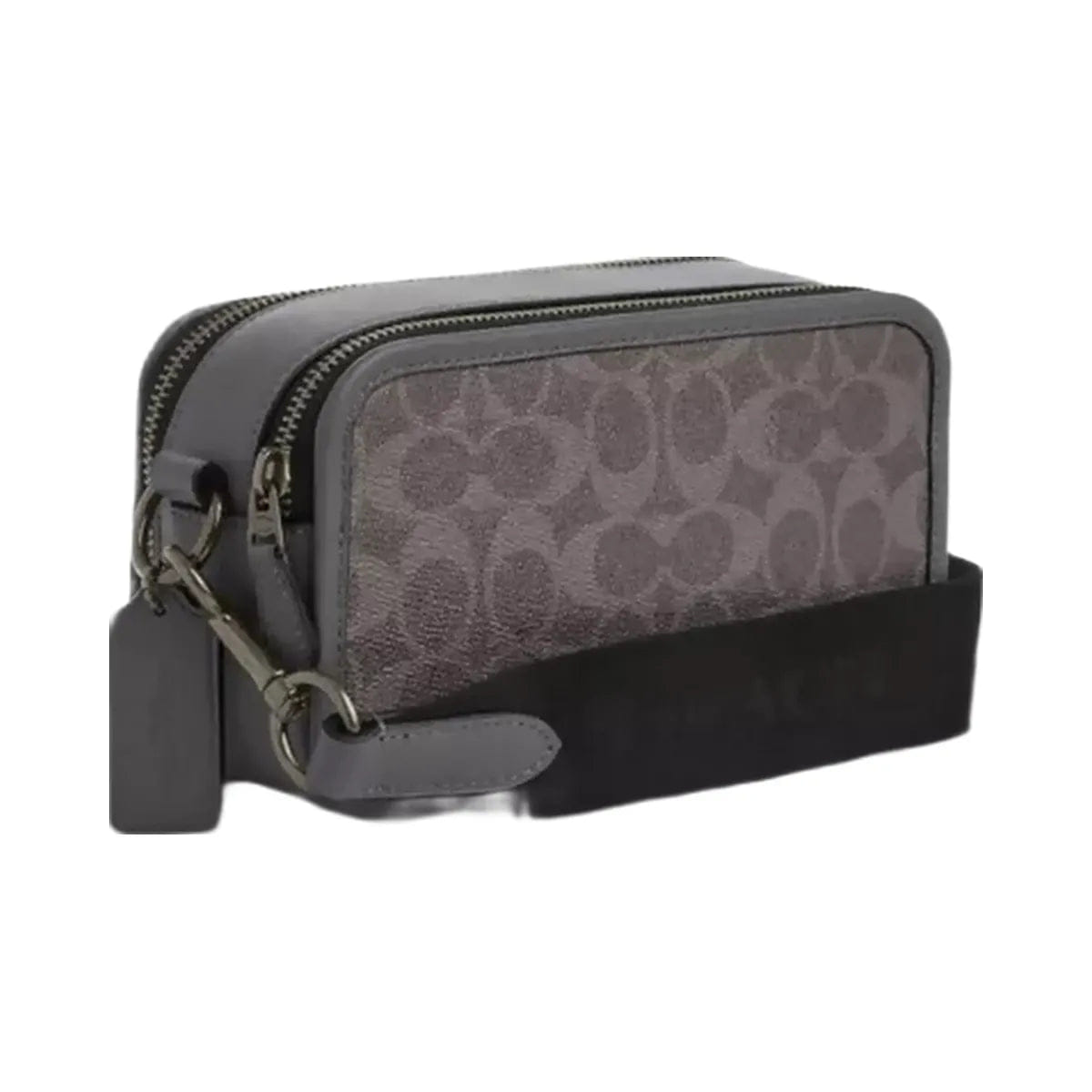 Coach Wyatt Crossbody Bag In Signature Canvas in Gunmetal Grey Charcoal
