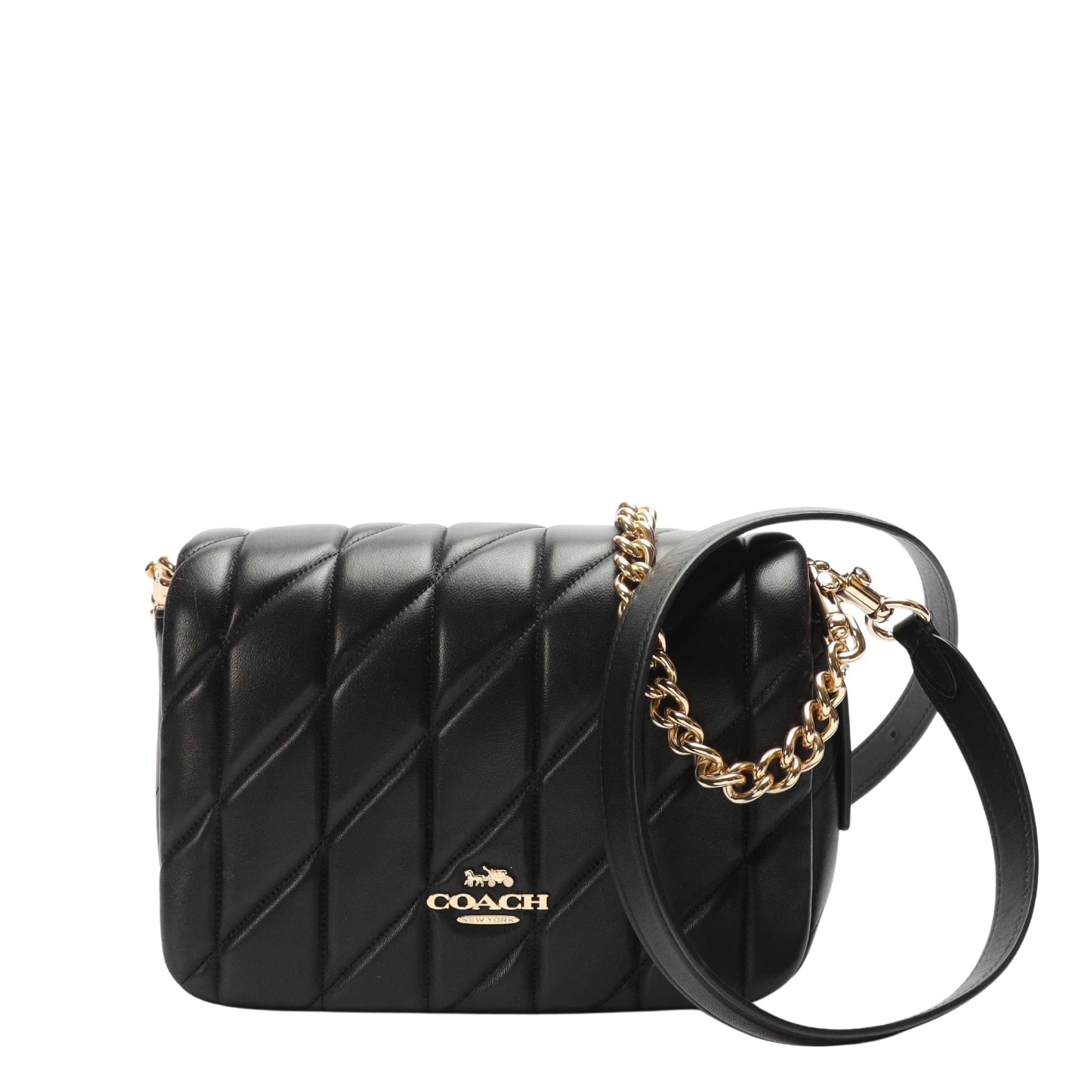 Coach Quinn Quilted Black Crossbody Bag