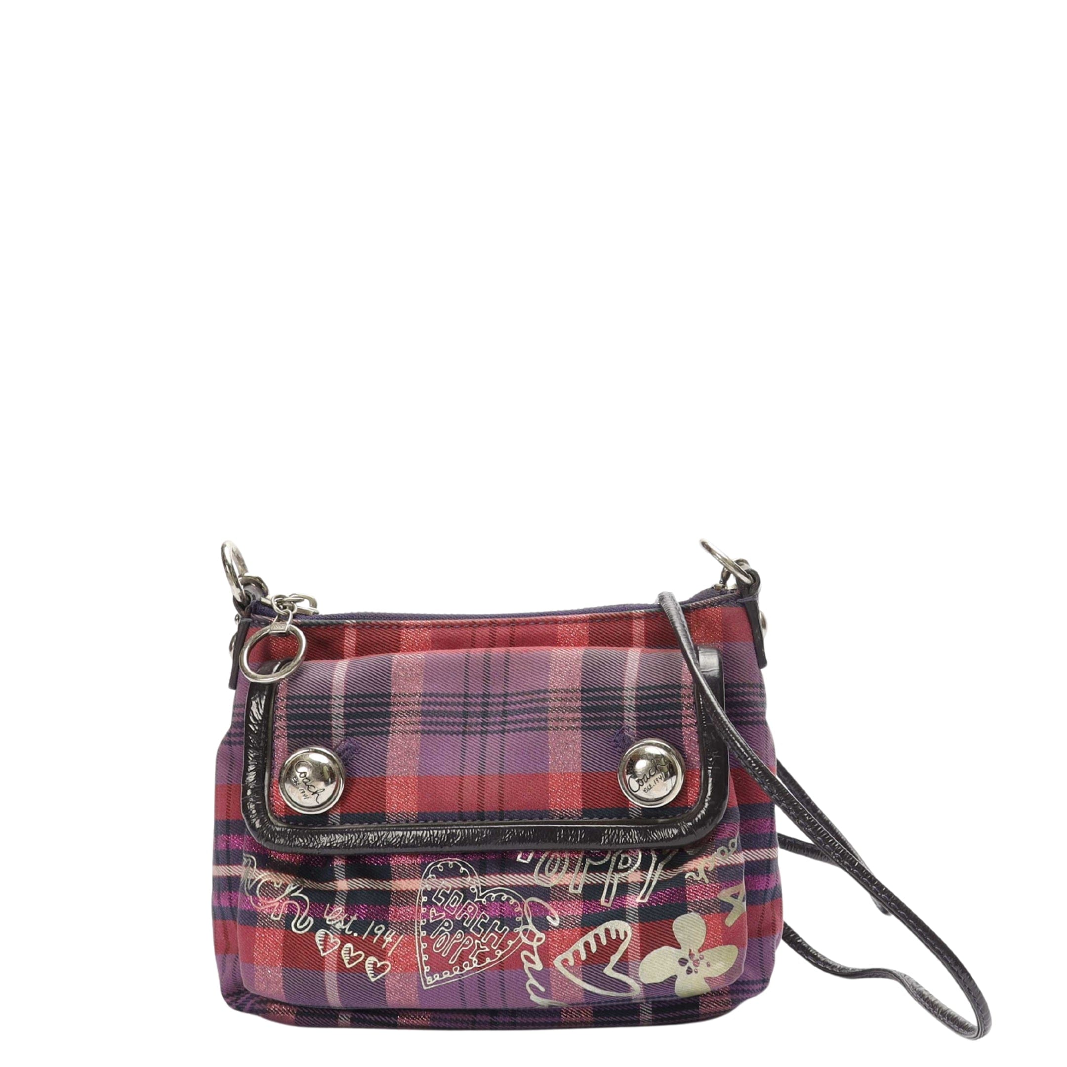 Coach Poppy Tartan Plaid Crossbody Bag