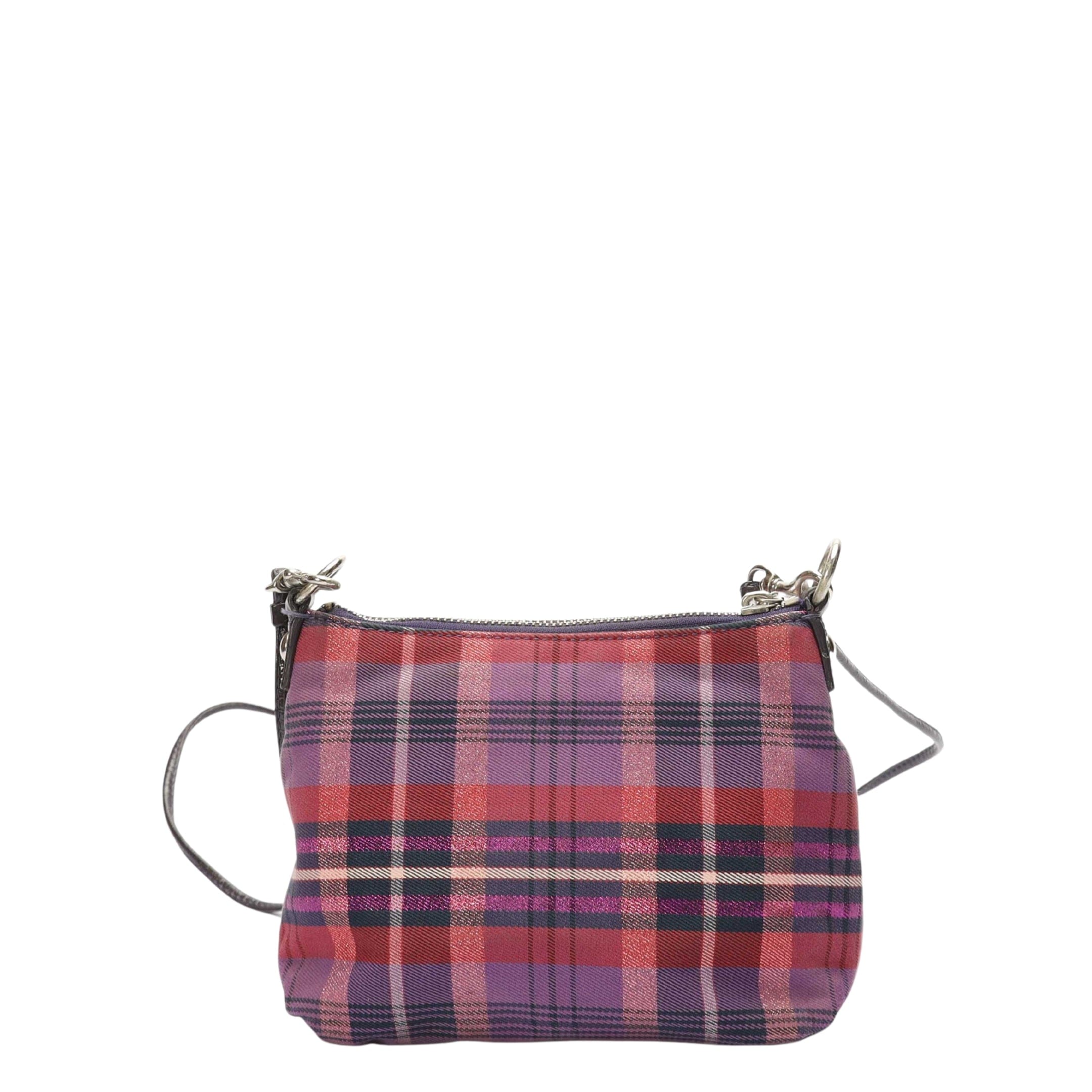 Coach Poppy Tartan Plaid Crossbody Bag