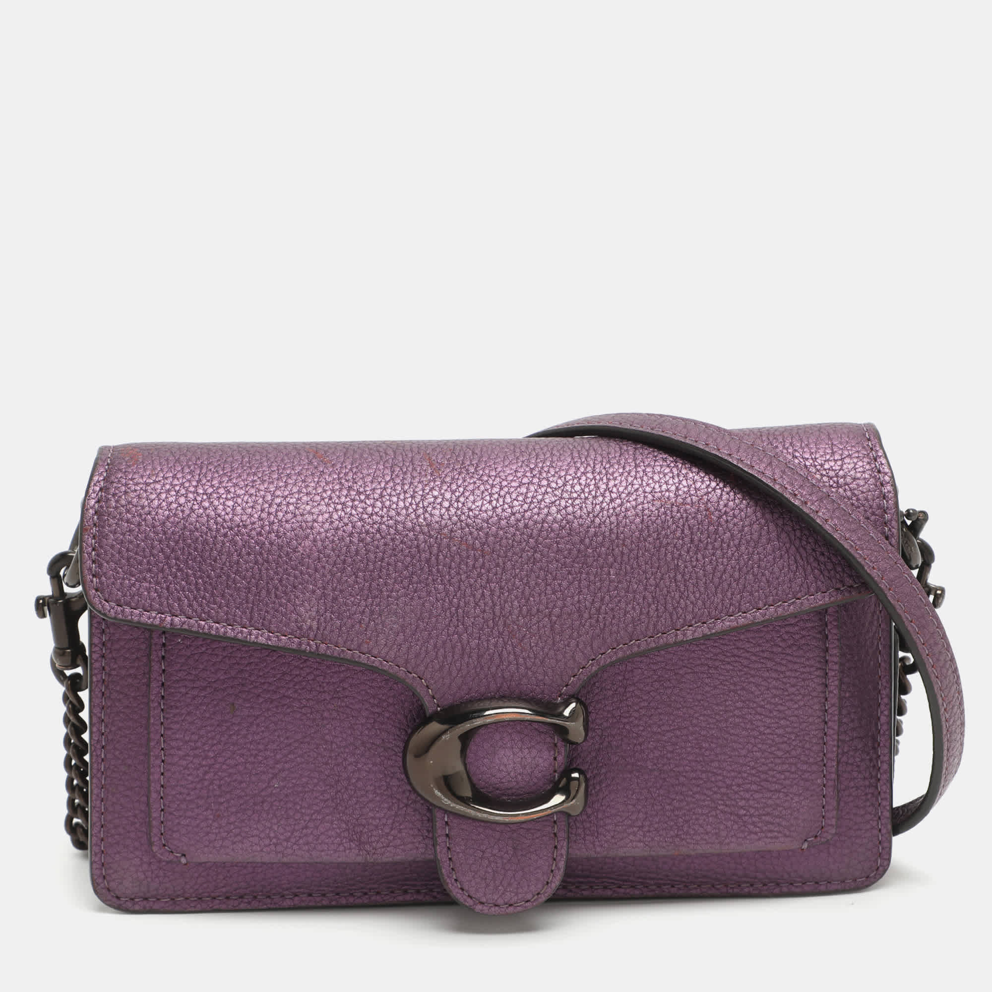 Coach Tabby Purple Leather Crossbody Bag