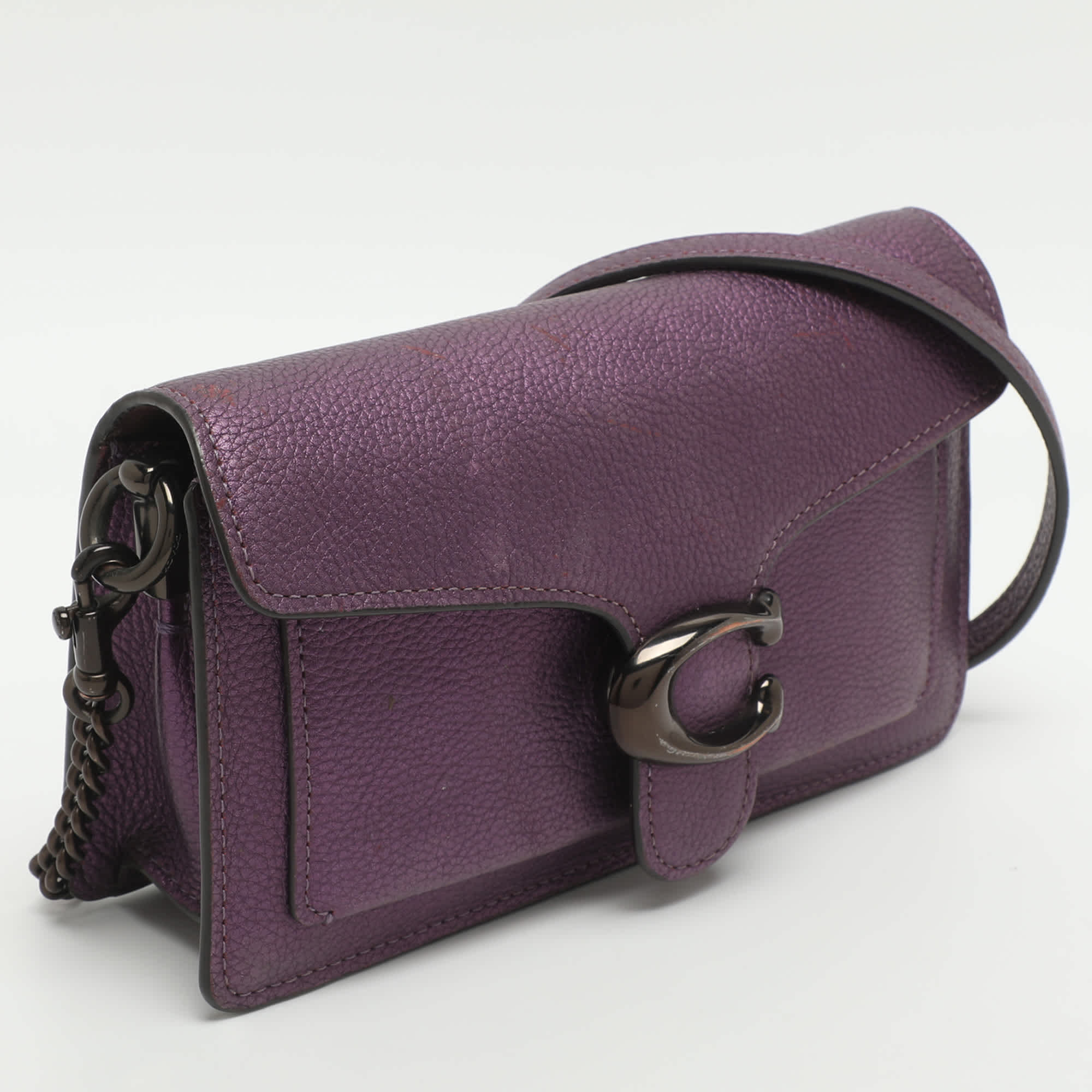 Coach Tabby Purple Leather Crossbody Bag