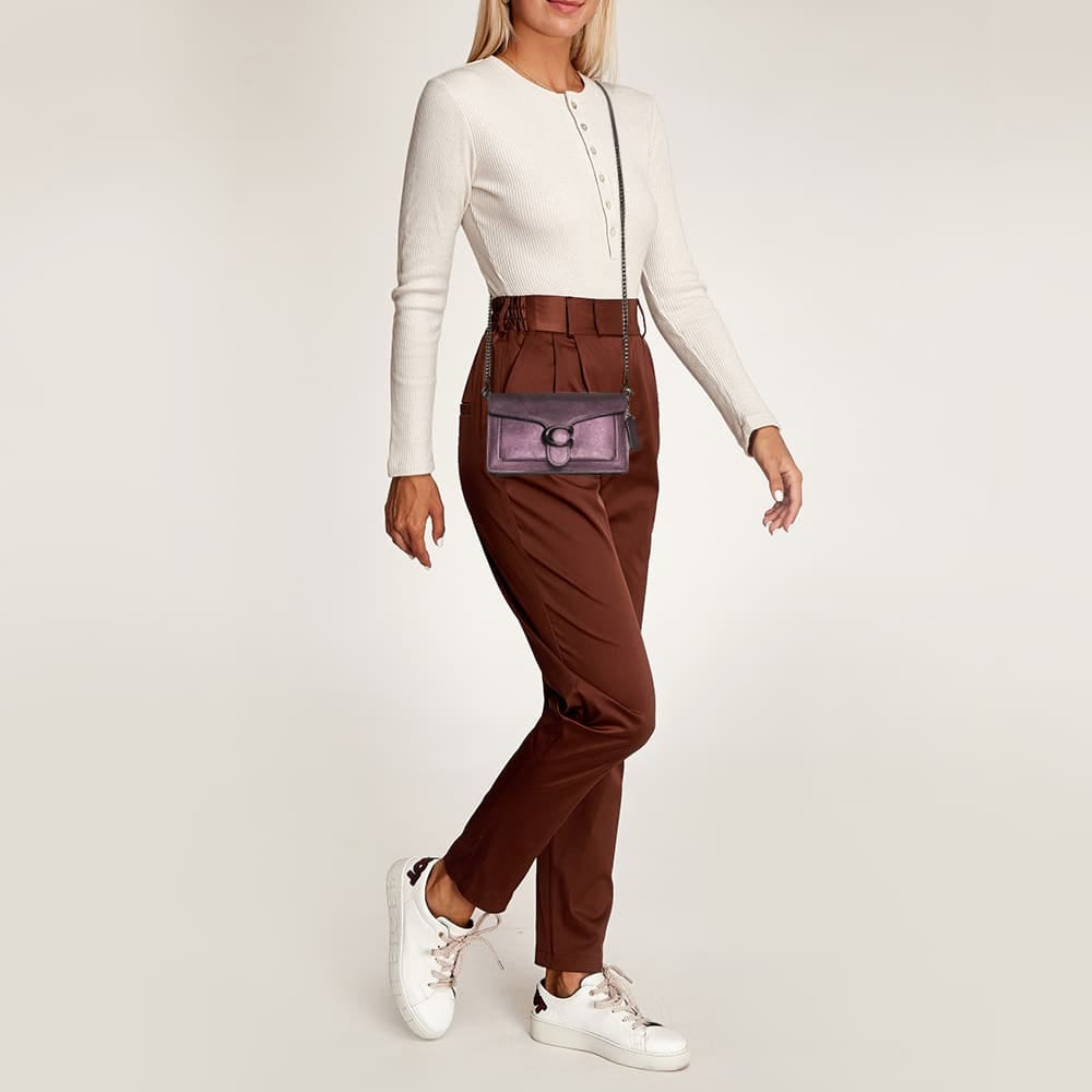 Coach Tabby Purple Leather Crossbody Bag