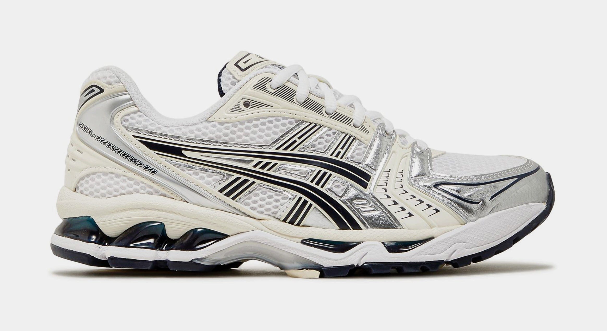 ASICS Gel Kayano 14 White Midnight Womens Running Shoes (White/Black/Silver)