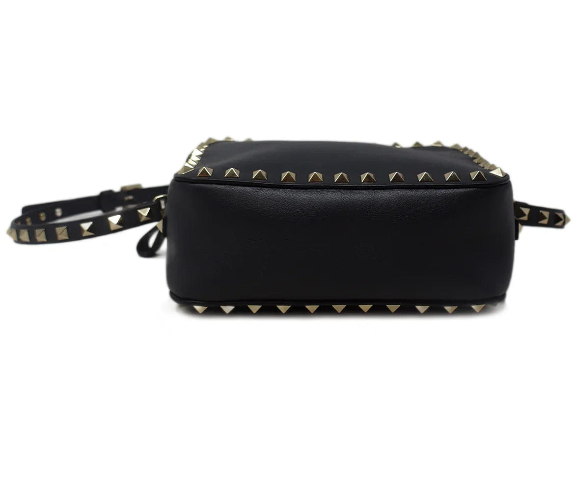 Valentino Crossbody RockStud Grey Charcoal Leather Pouch
