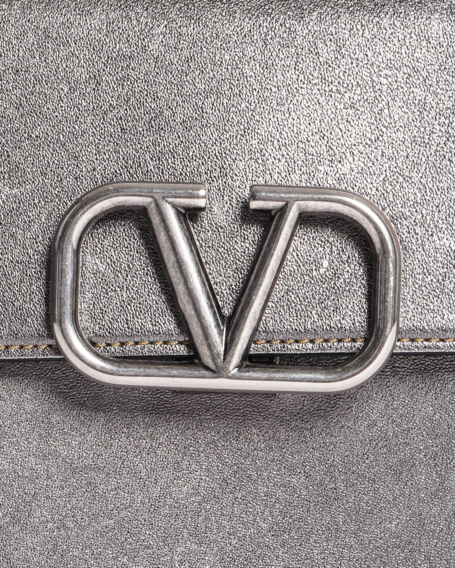 Valentino Garavani VSling Metallic Leather Crossbody Bag
