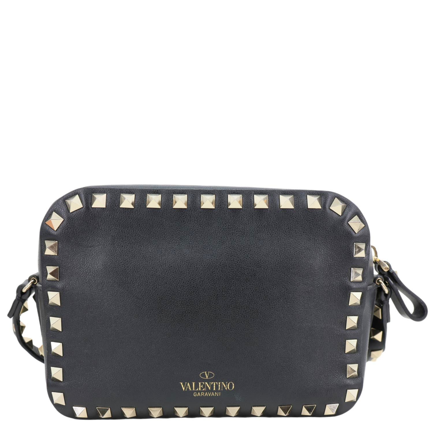 VALENTINO Garavani Rockstud Small Smooth Leather Crossbody Bag Black