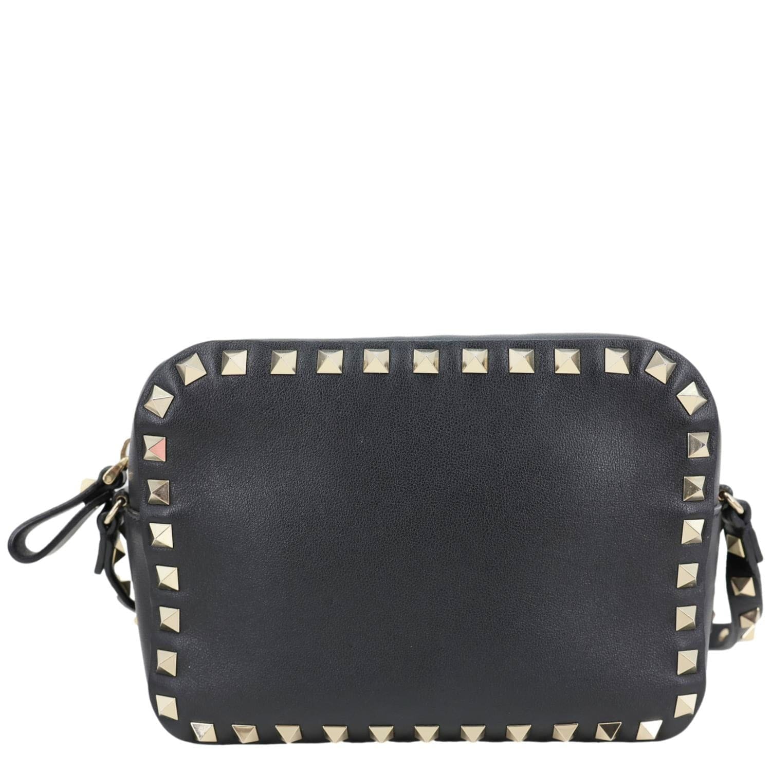 VALENTINO Garavani Rockstud Small Smooth Leather Crossbody Bag Black