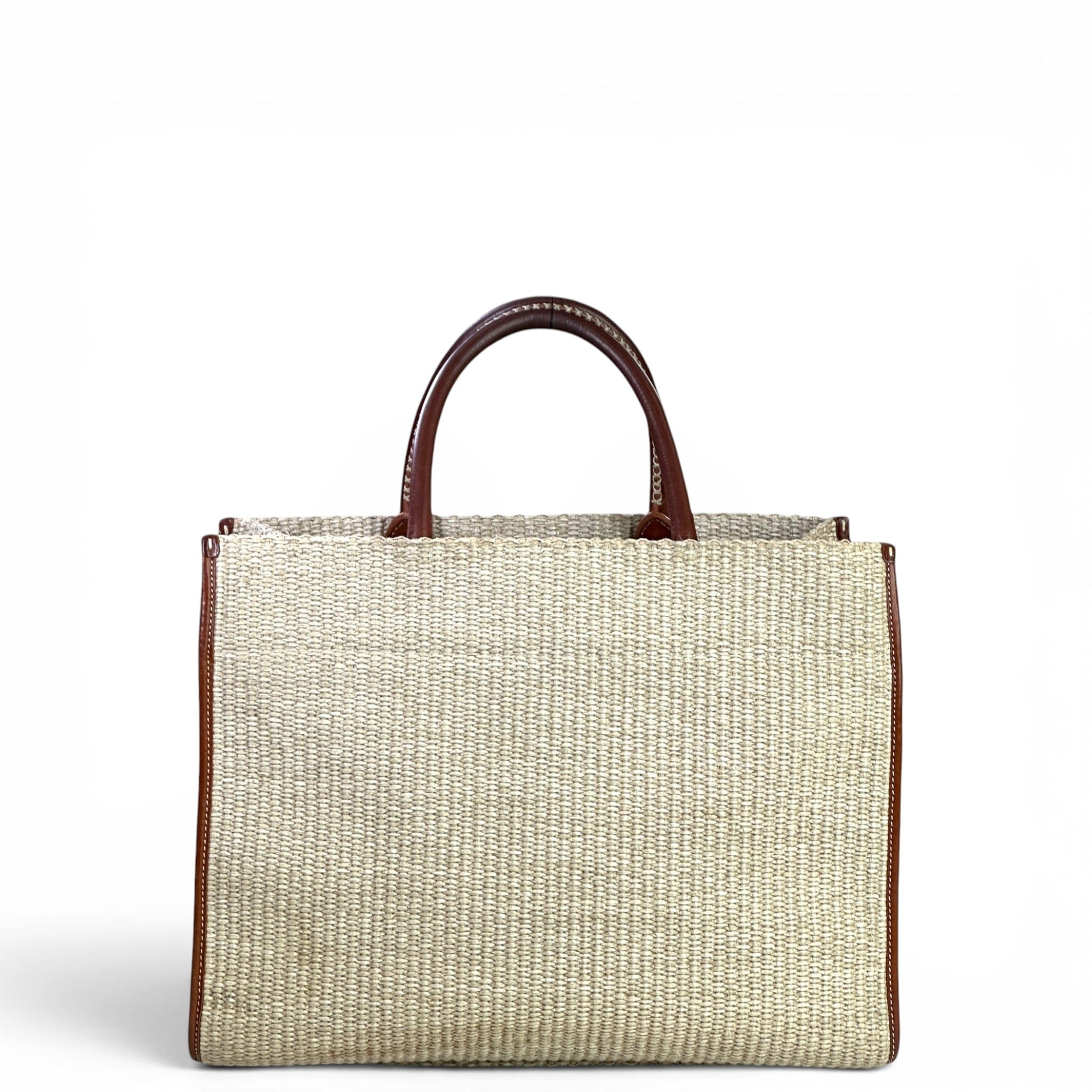 Versace Athena Rafia Tote Beige/Brown