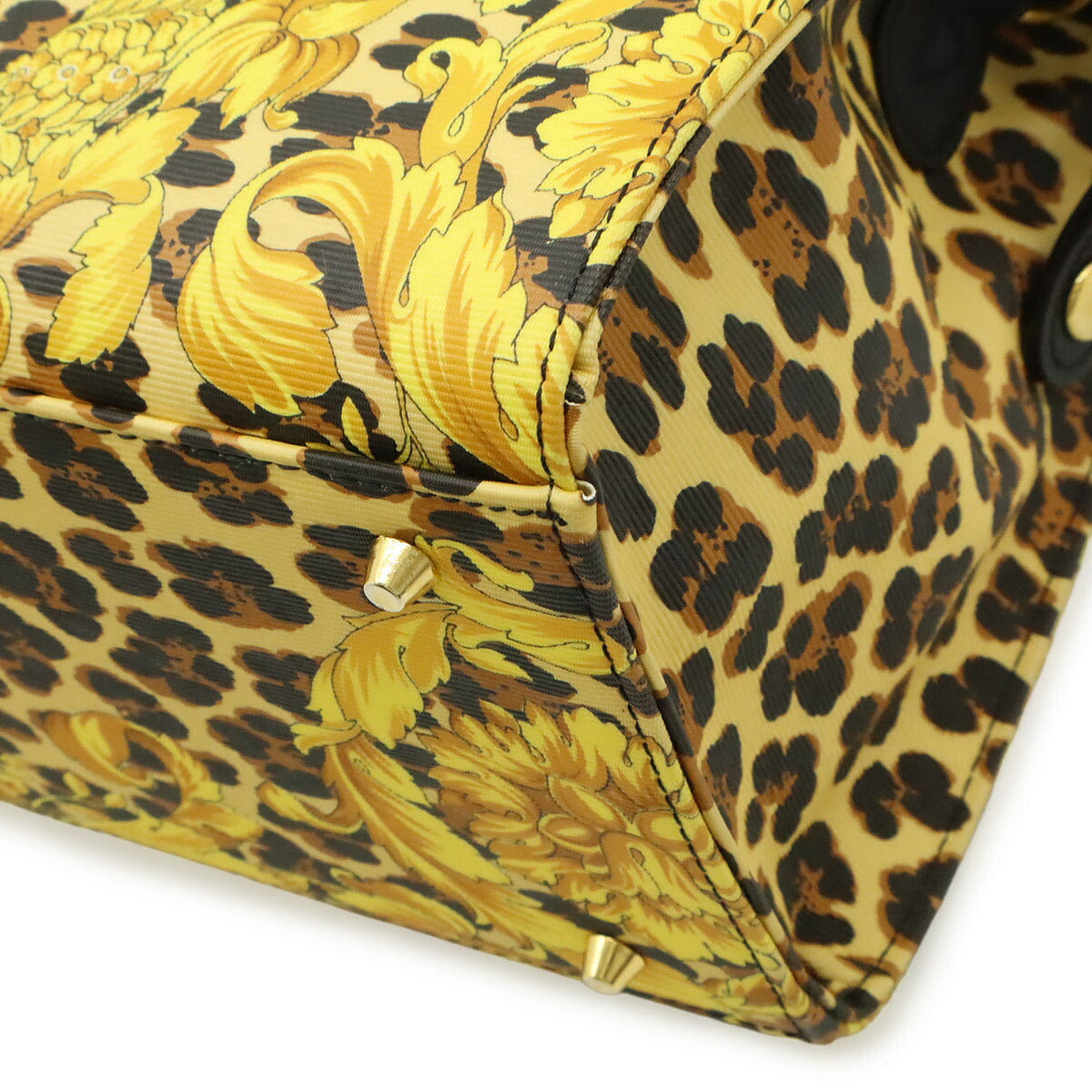 Versace Barocco Leopard Handbag 2WAY PVC