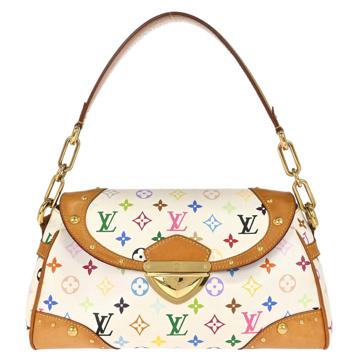 Louis Vuitton 2008 White Monogram Multicolor Beverly MM Handbag M40203