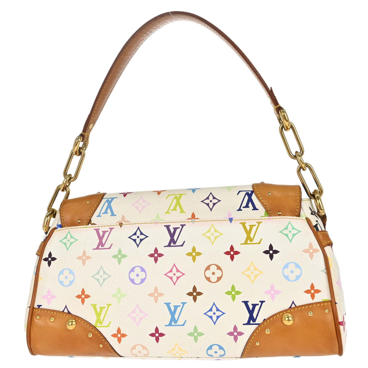 Louis Vuitton 2008 White Monogram Multicolor Beverly MM Handbag M40203