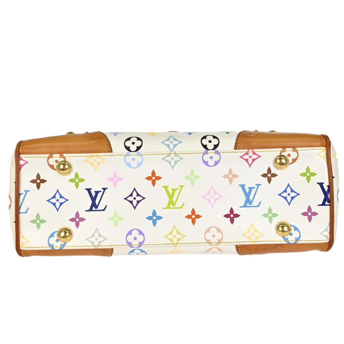 Louis Vuitton 2008 White Monogram Multicolor Beverly MM Handbag M40203