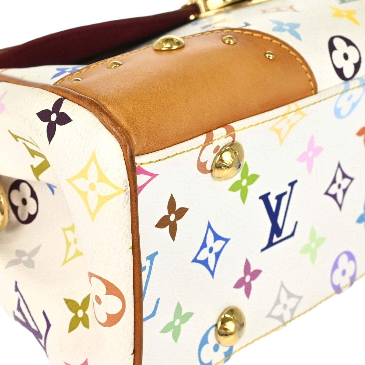 Louis Vuitton 2008 White Monogram Multicolor Beverly MM Handbag M40203
