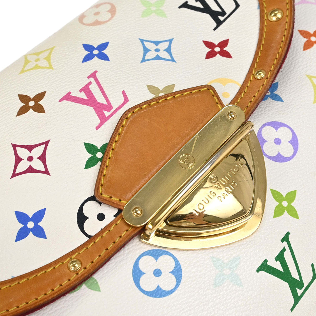 Louis Vuitton 2008 White Monogram Multicolor Beverly MM Handbag M40203