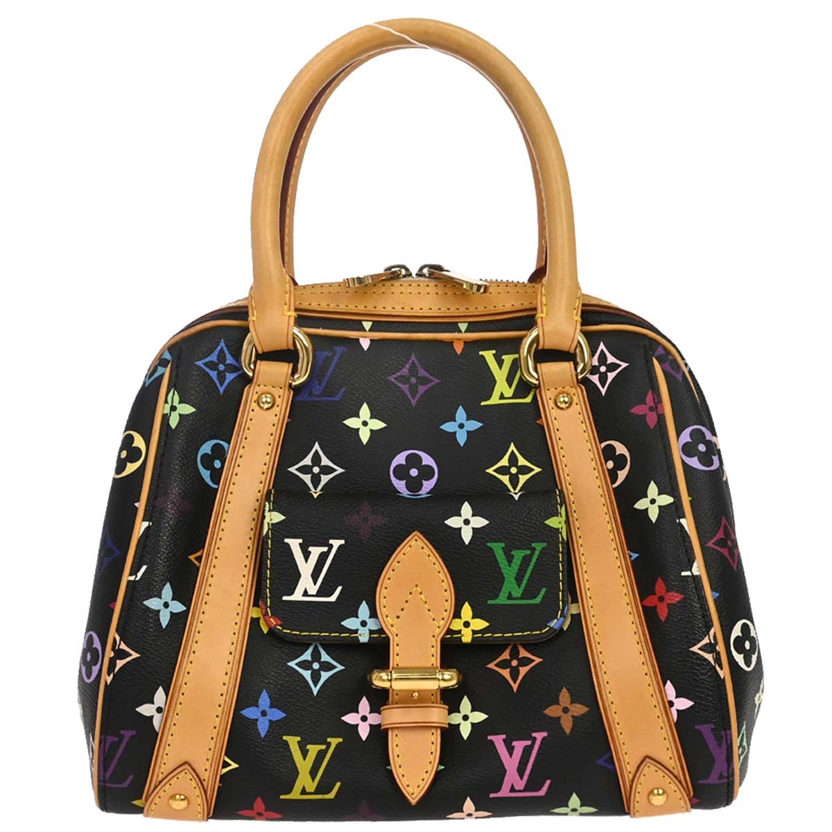 Louis Vuitton 2006 Black Monogram Multicolor Priscilla Handbag M40097