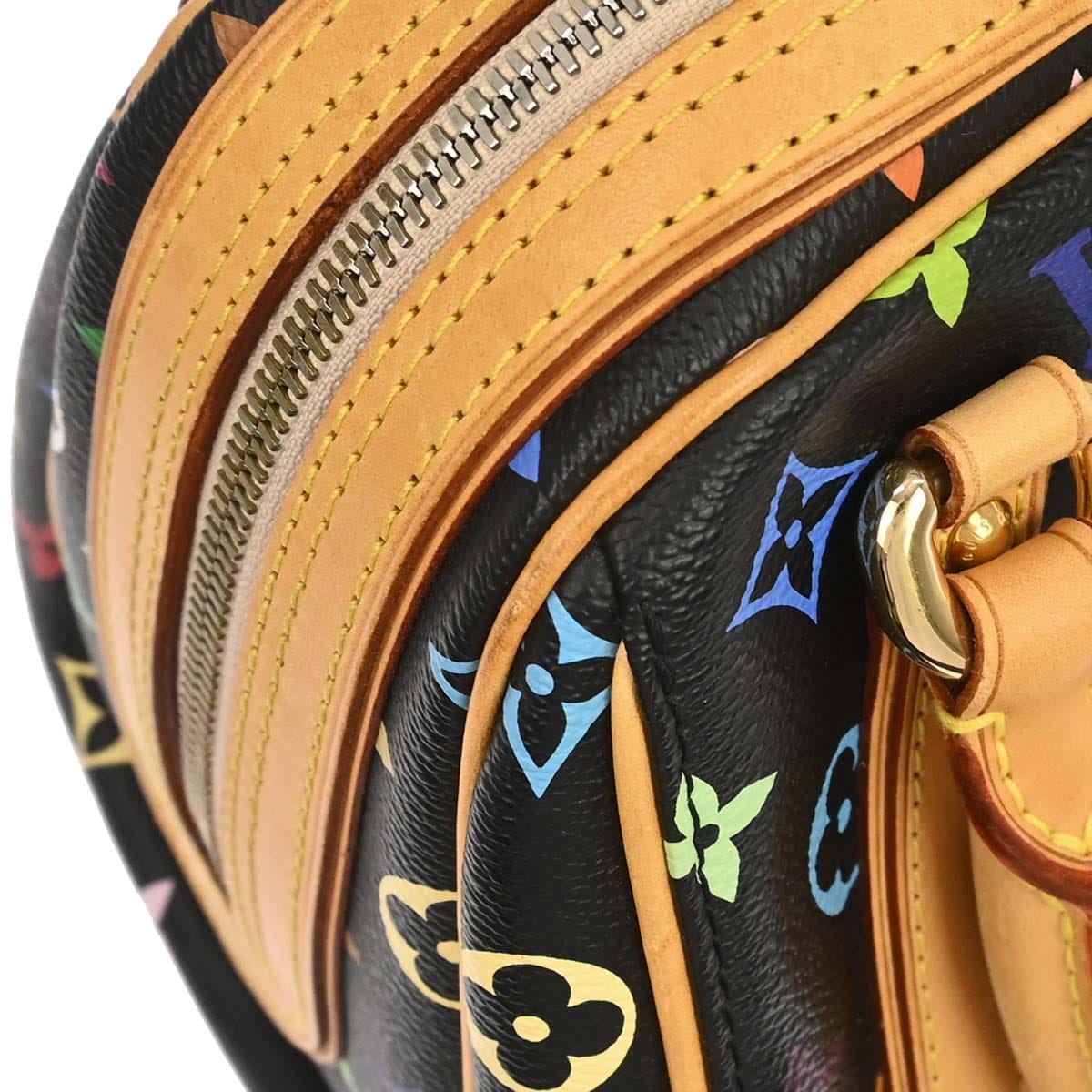Louis Vuitton 2006 Black Monogram Multicolor Priscilla Handbag M40097