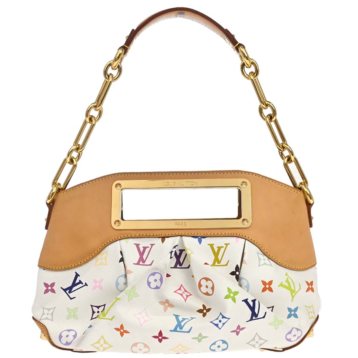 Louis Vuitton 2009 White Monogram Multicolor Judy PM Handbag M40257