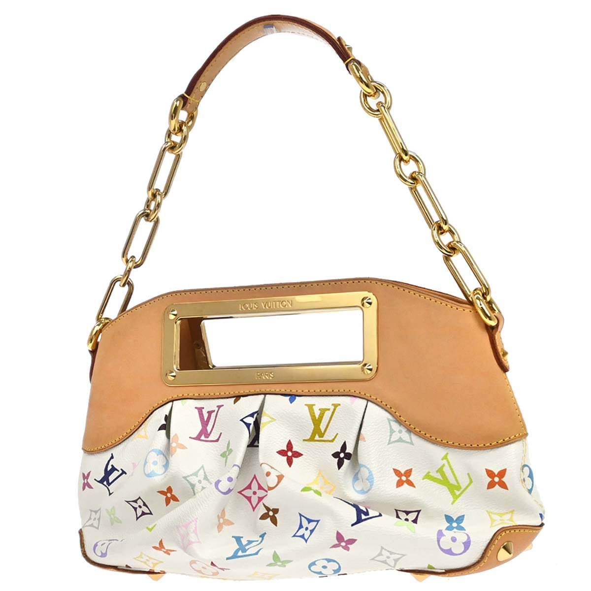 Louis Vuitton 2009 White Monogram Multicolor Judy PM Handbag M40257