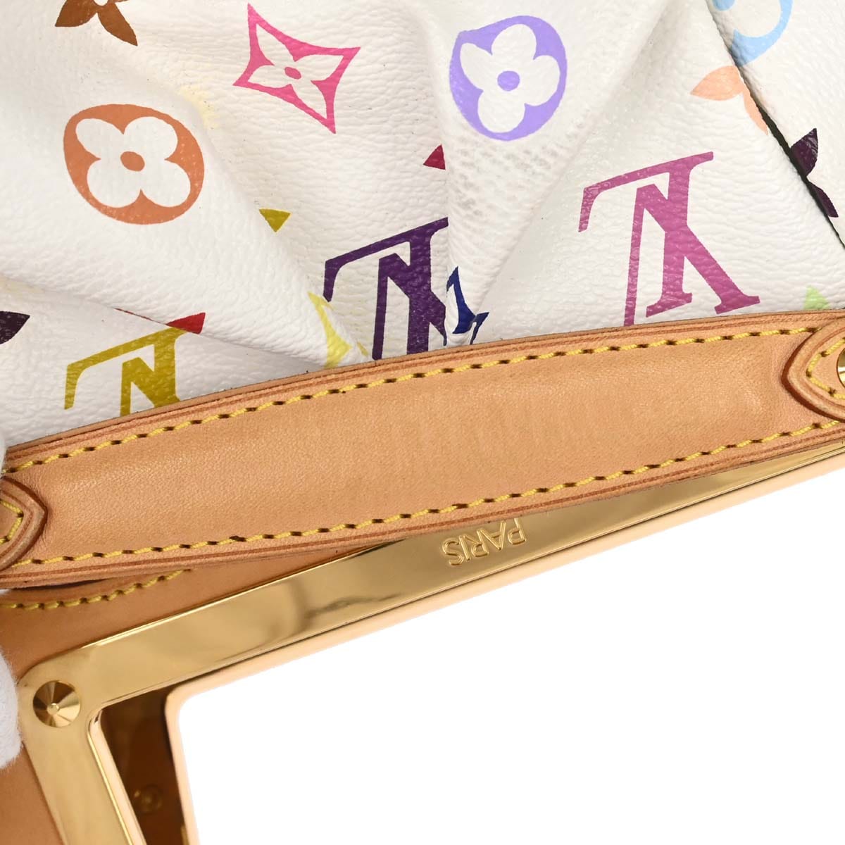 Louis Vuitton 2009 White Monogram Multicolor Judy PM Handbag M40257
