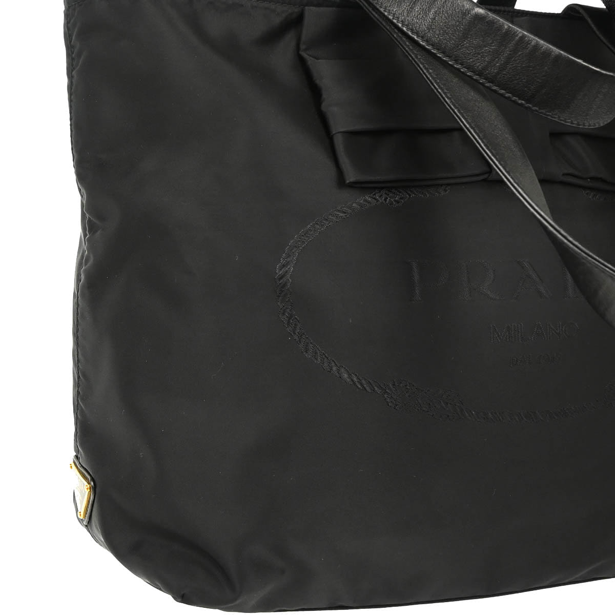 Prada Black Nylon Tote Handbag