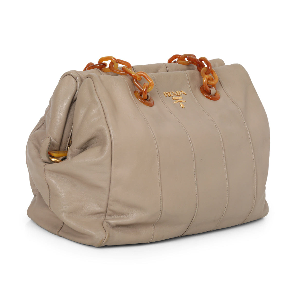 Prada Pomice Chain Tote Bag One Size