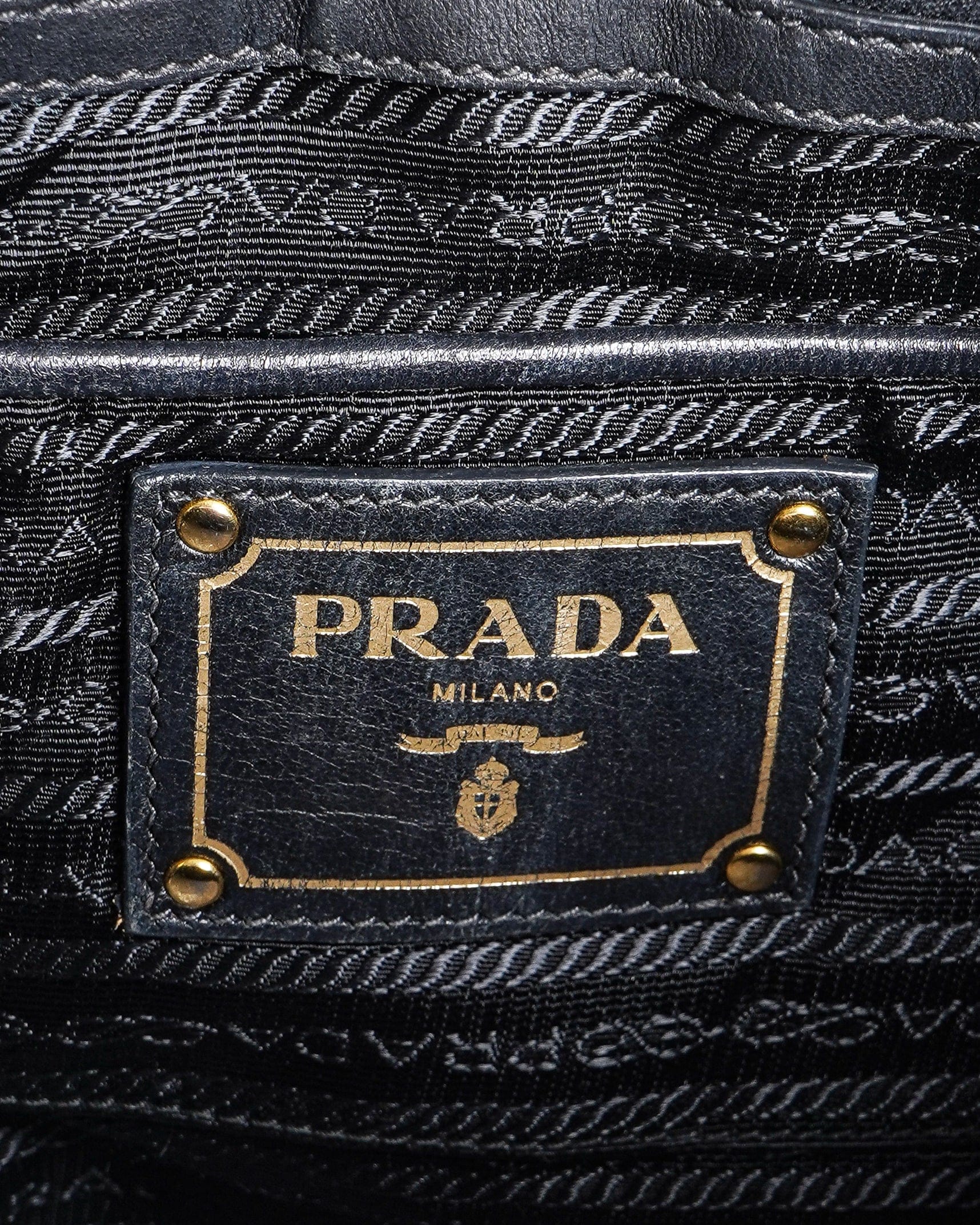 Prada Black Nylon Tessuto Gaufre Tote