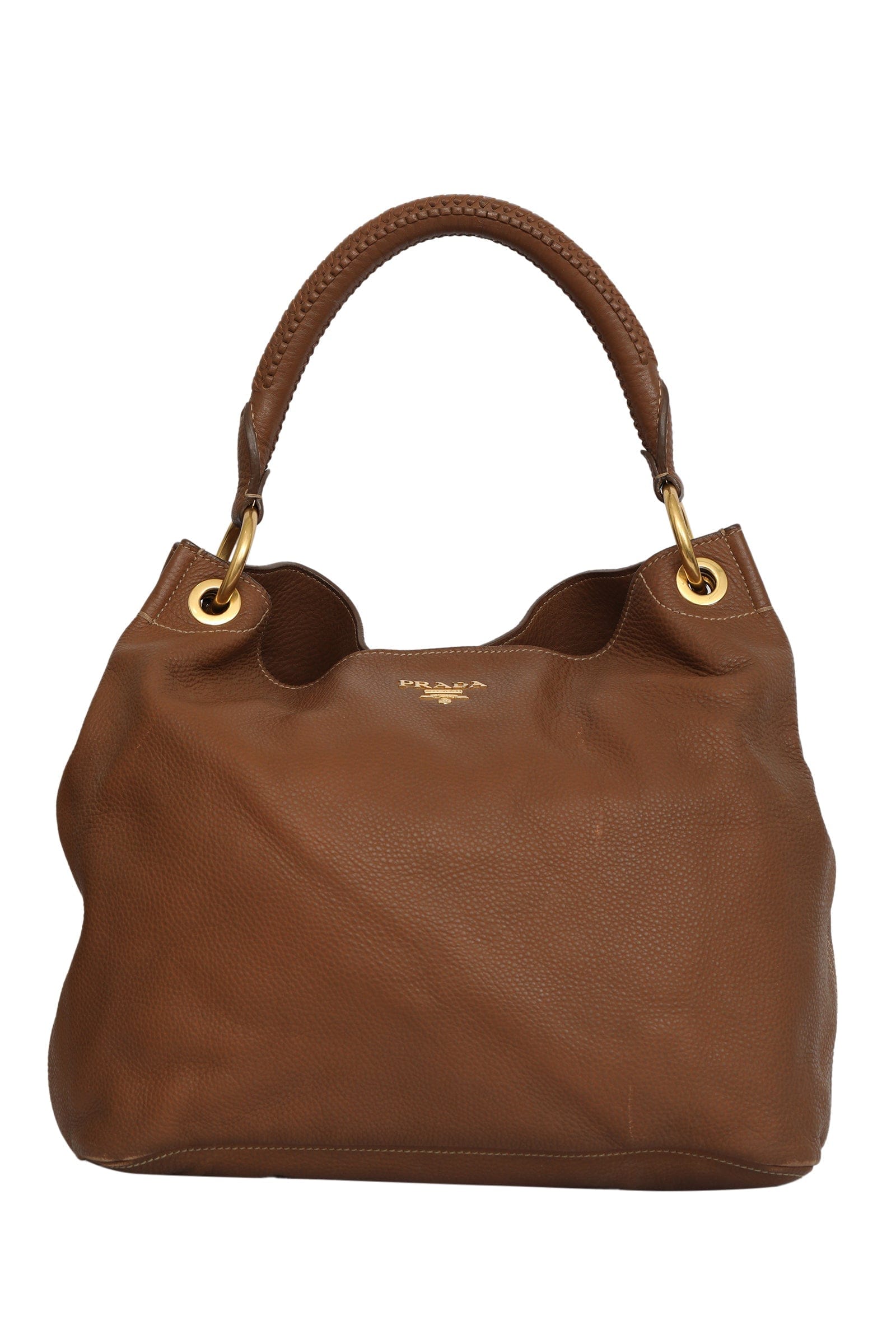 Prada Vitello Diano Brown Leather Tote Bag